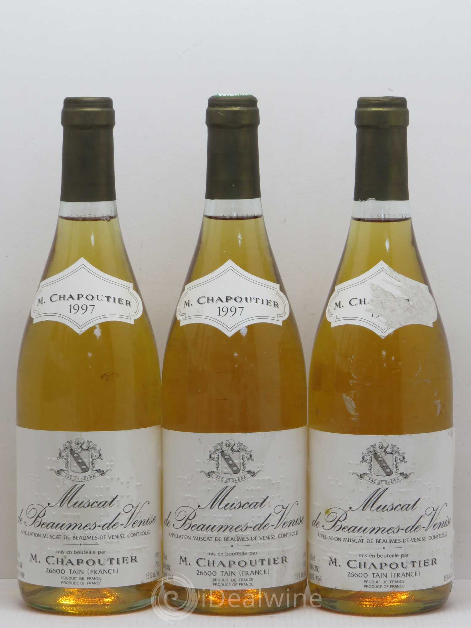 Muscat Beaumes Venise Chapoutier 1997 - Posten von 3 Flaschen - 0