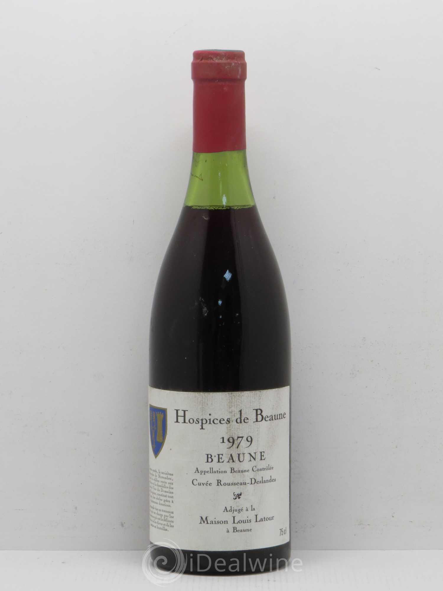 Beaune 1er Cru Hospices de Beaune Cuvée Rousseau Deslandes - Louis Latour 1979 - Lot de 1 bouteille - 0
