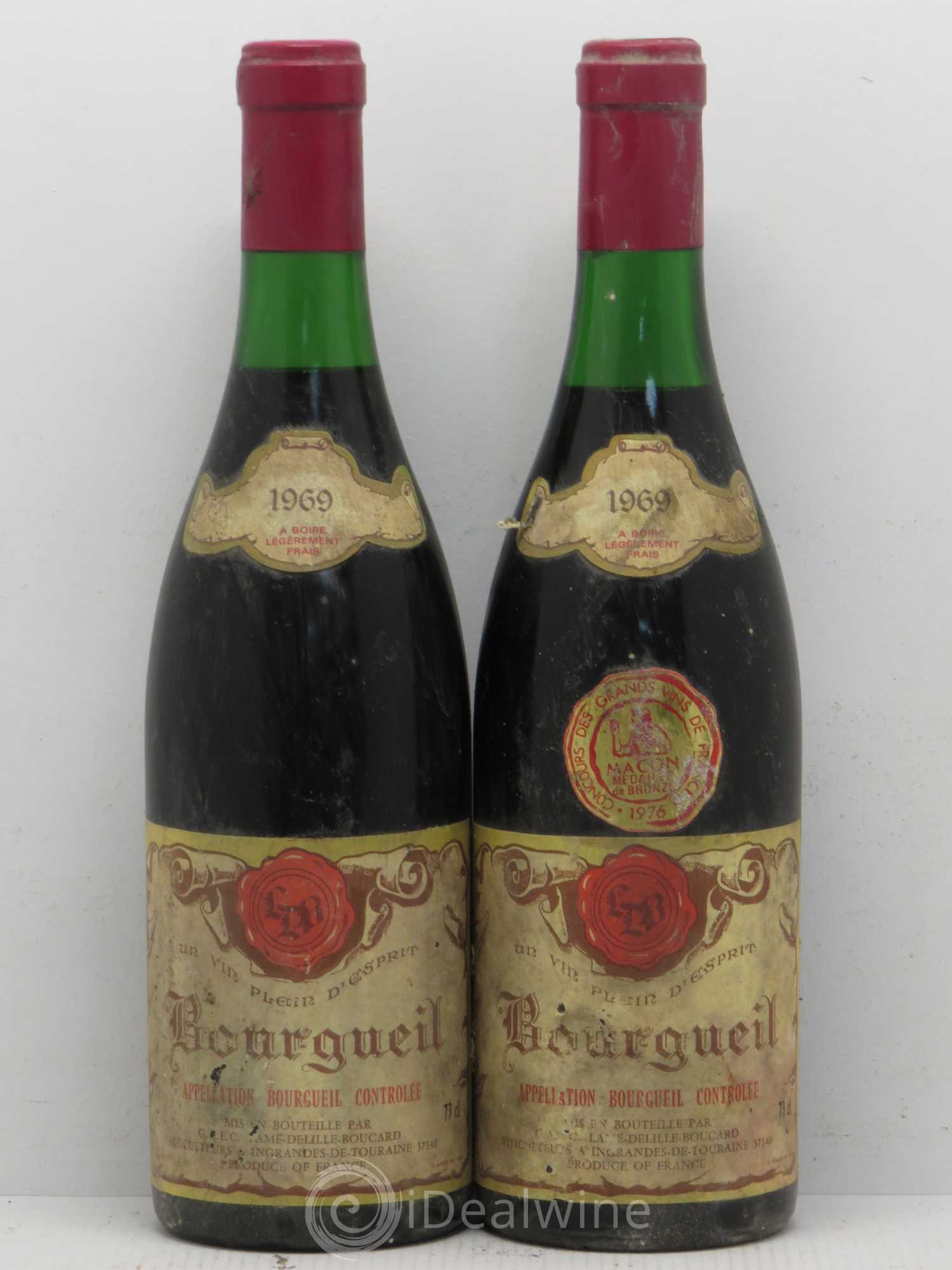 Bourgueil Lame Delille Boucard 1969 - Posten von 2 Flaschen - 0