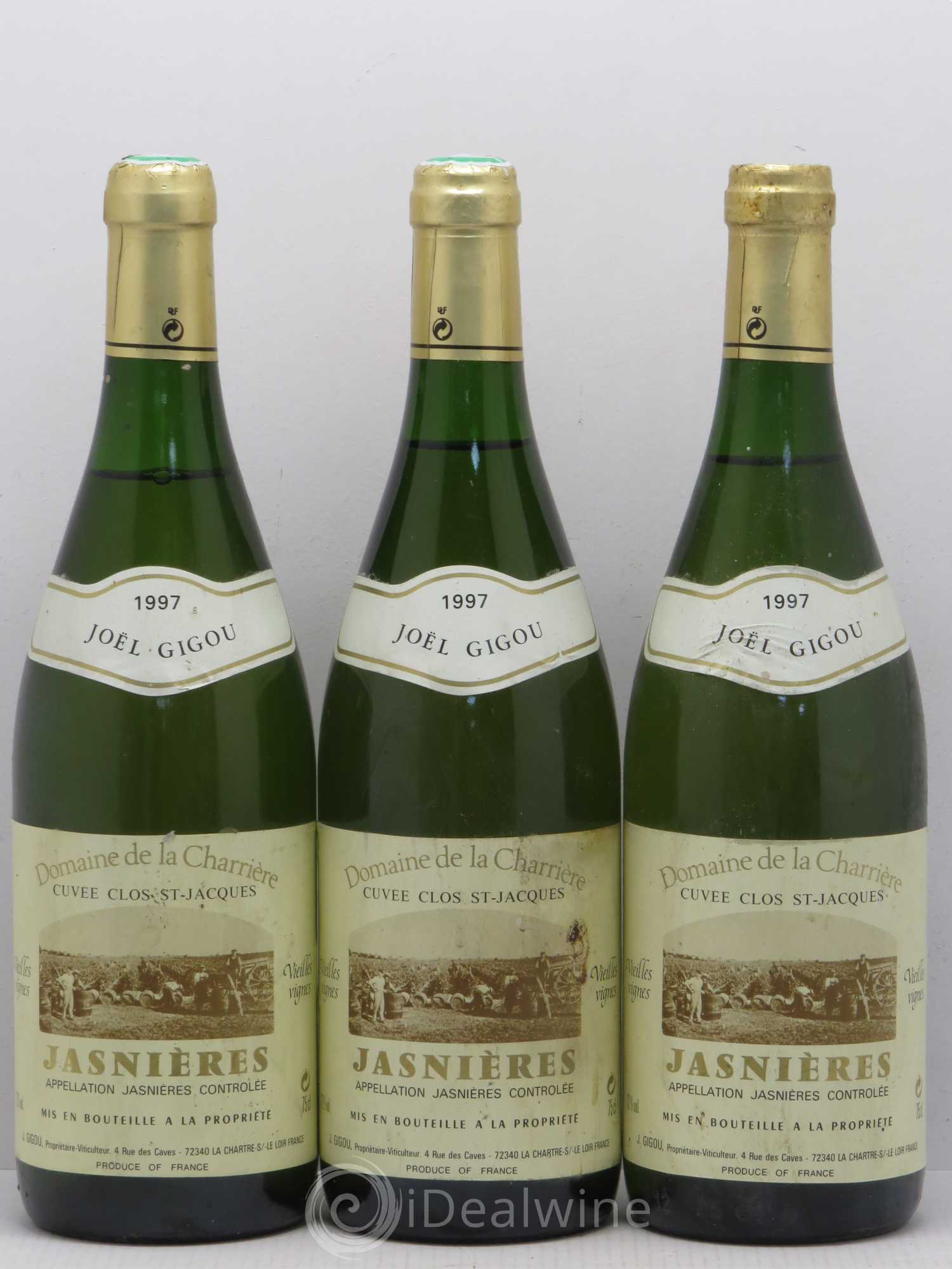 Jasnières Cuvee Clos St Jacques Vieilles Vignes J. Gigou 1997 - Posten von 3 Flaschen - 0