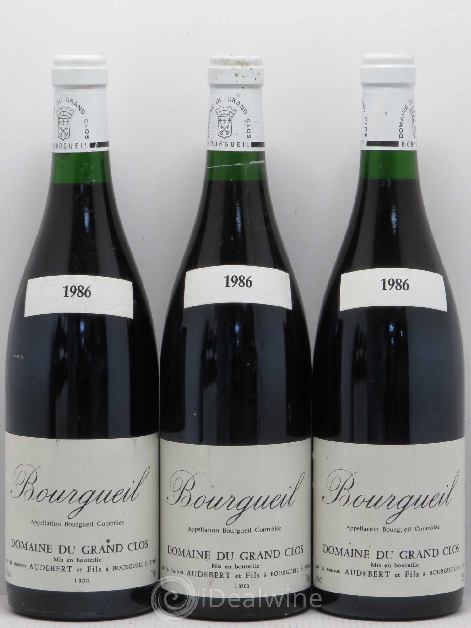 Bourgueil Domaine Du Grands Clos 1986 - Posten von 6 Flaschen - 1