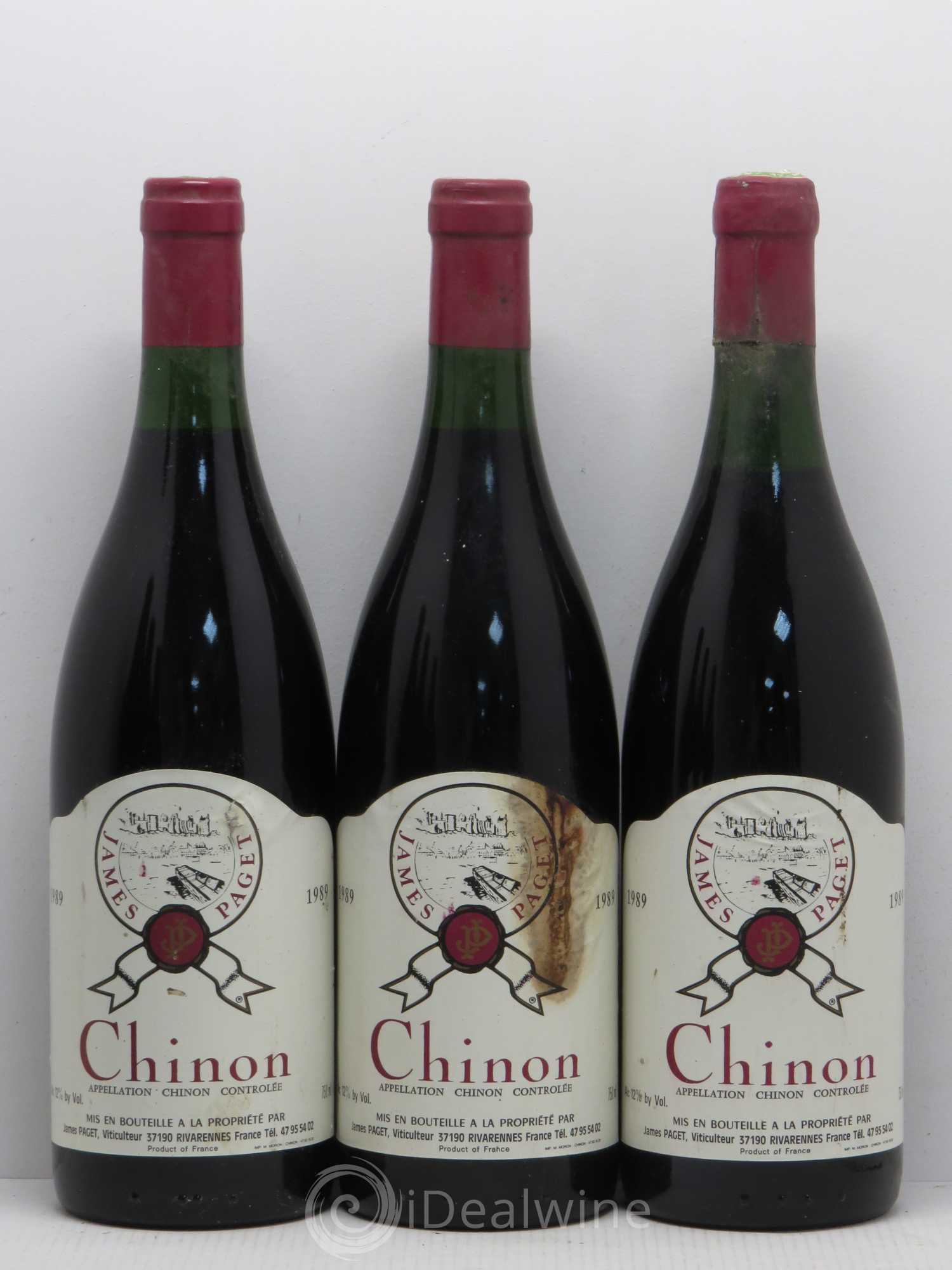 Chinon James Paget 1989 - Posten von 6 Flaschen - 1