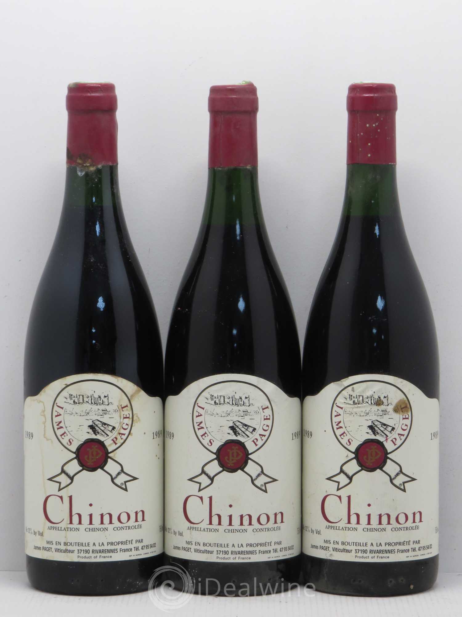 Chinon James Paget 1989 - Posten von 6 Flaschen - 2