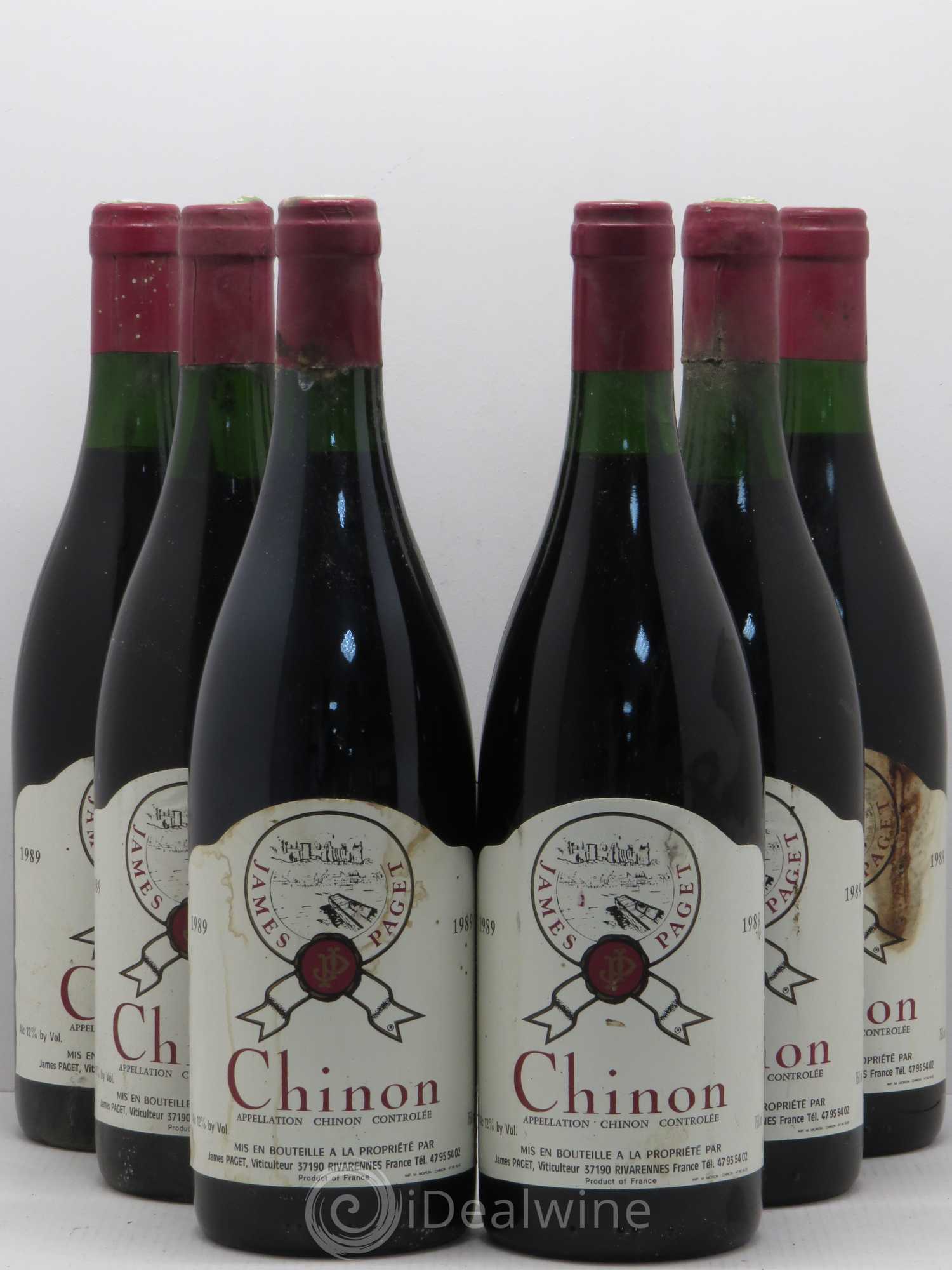 Chinon James Paget 1989 - Posten von 6 Flaschen - 0