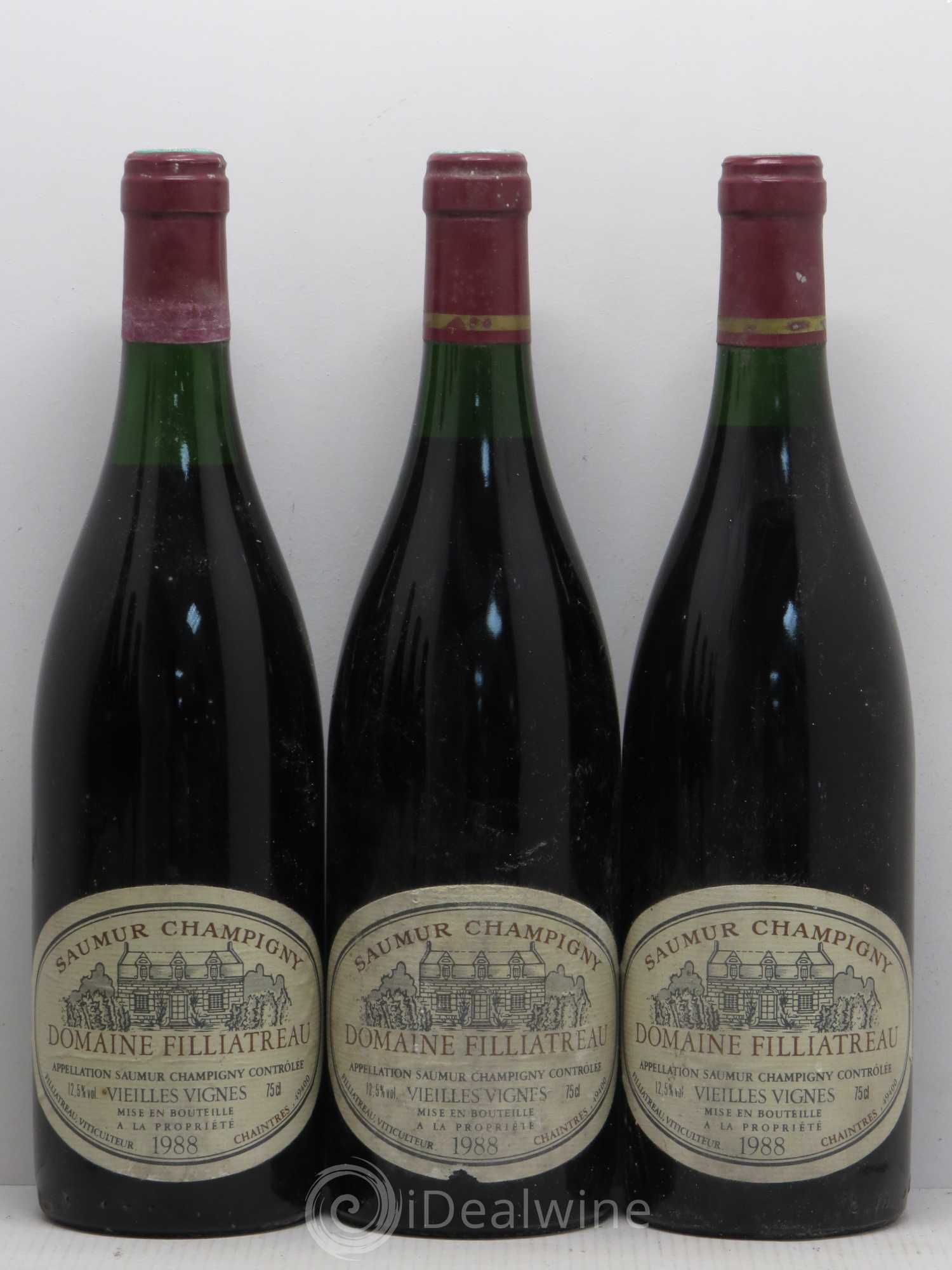 Saumur-Champigny Vieilles Vignes Domaine Filliatreau 1988 - Posten von 6 Flaschen - 1