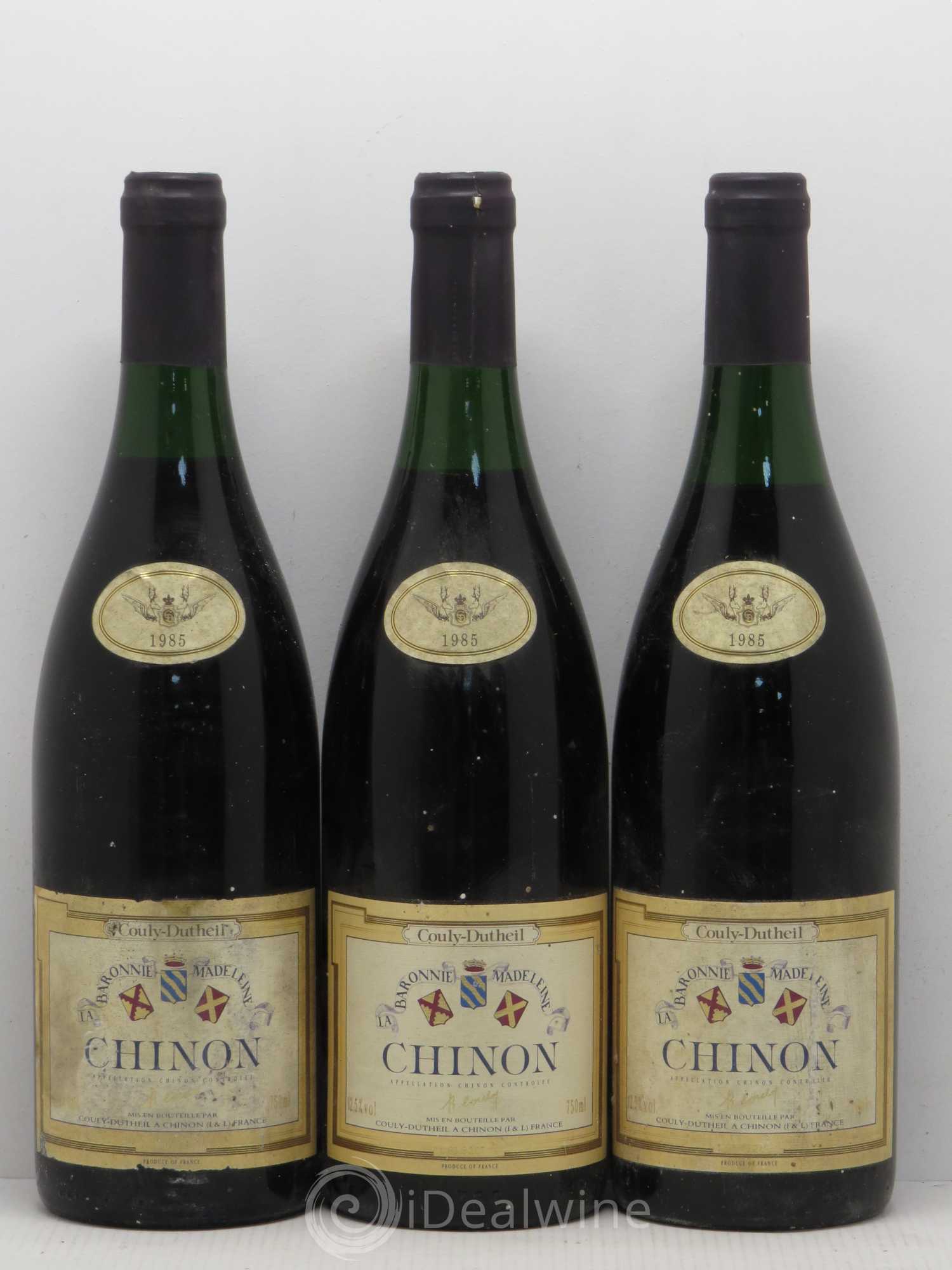 Chinon Baronnie Madeleine Couly (sans prix de réserve) 1985 - Posten von 3 Flaschen - 0