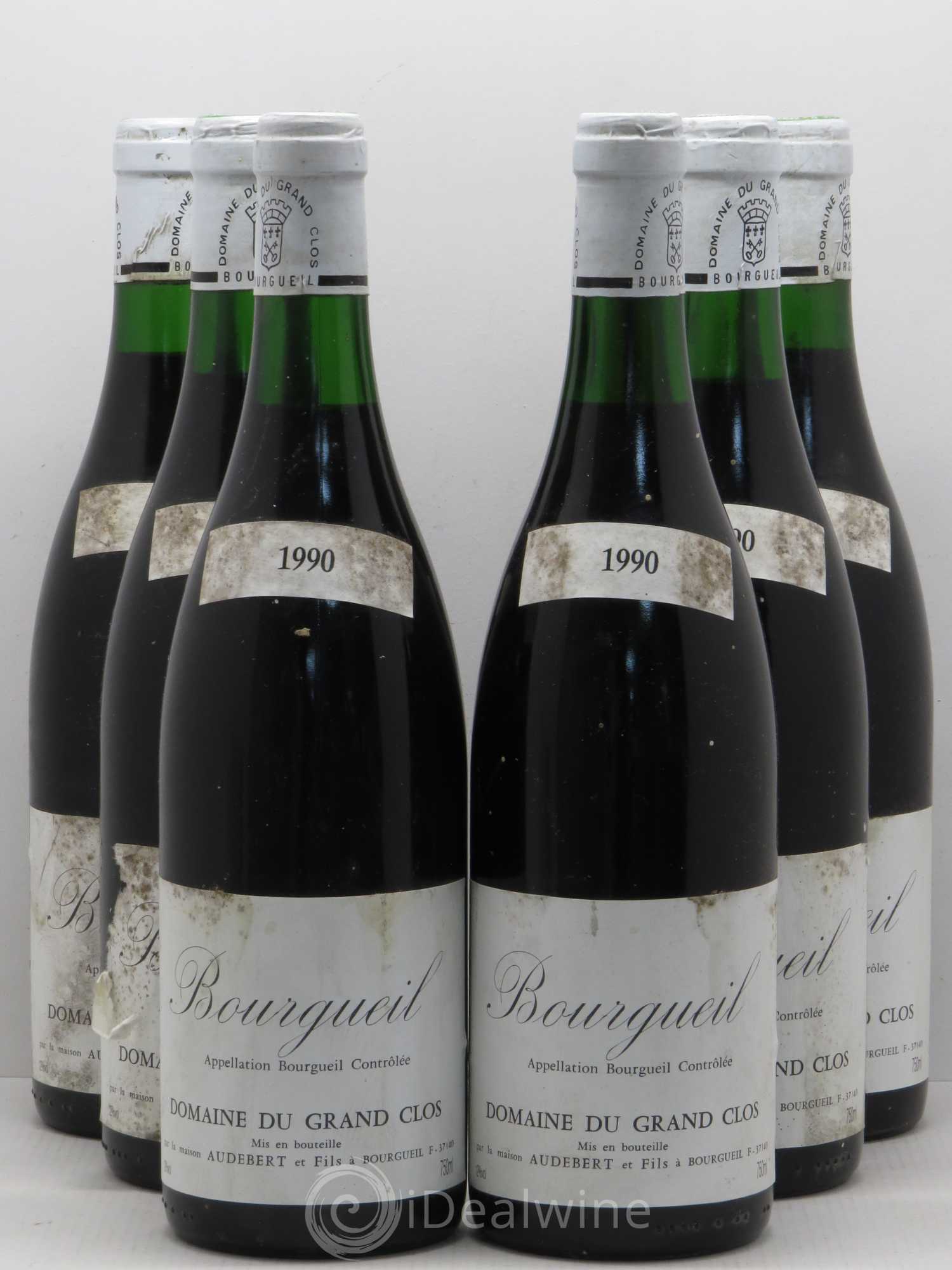 Bourgueil Domaine du Grand Clos Audebert 1990 - Posten von 6 Flaschen - 0