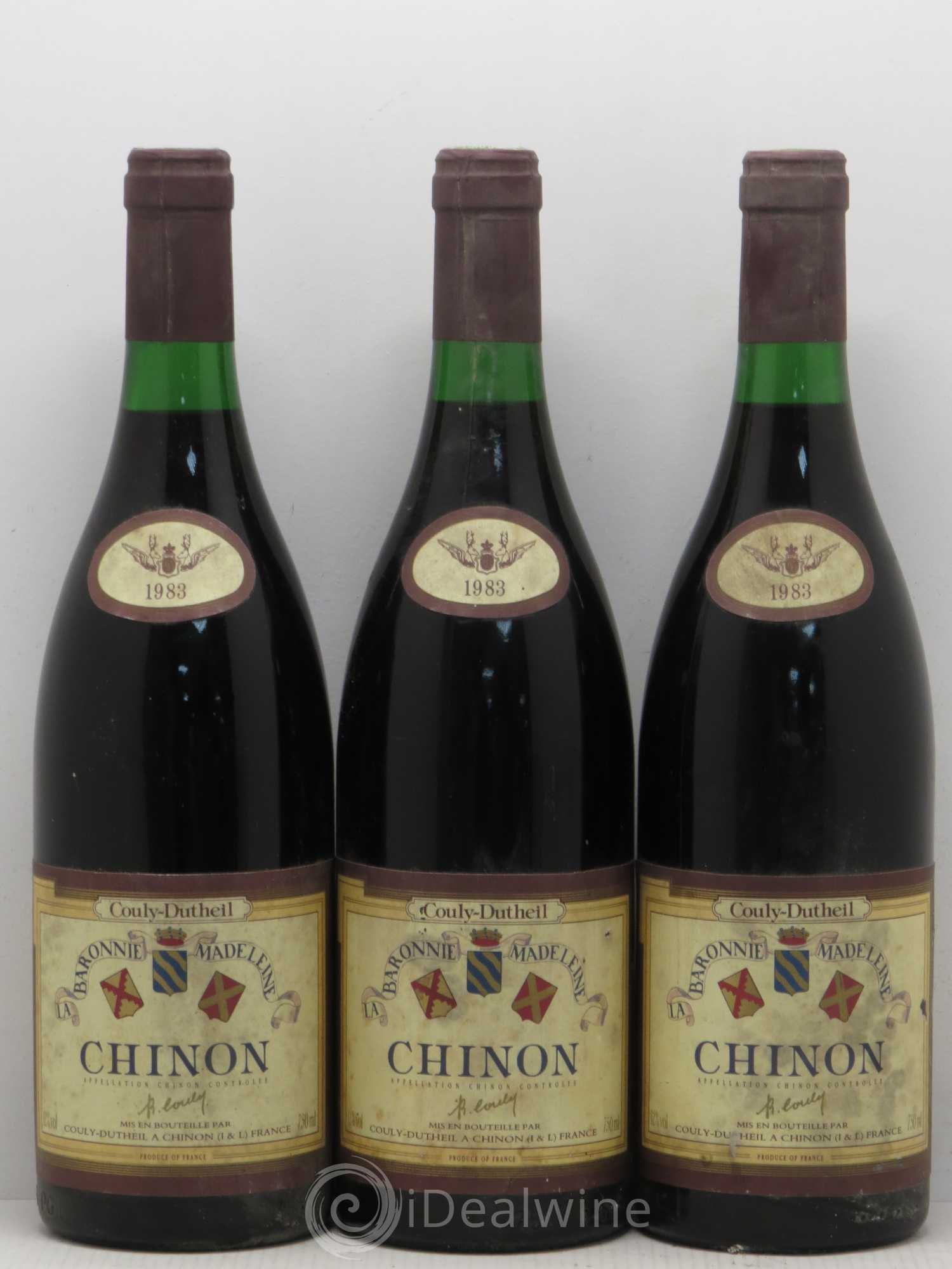 Chinon Baronnie Madeleine Couly 1983 - Posten von 3 Flaschen - 0