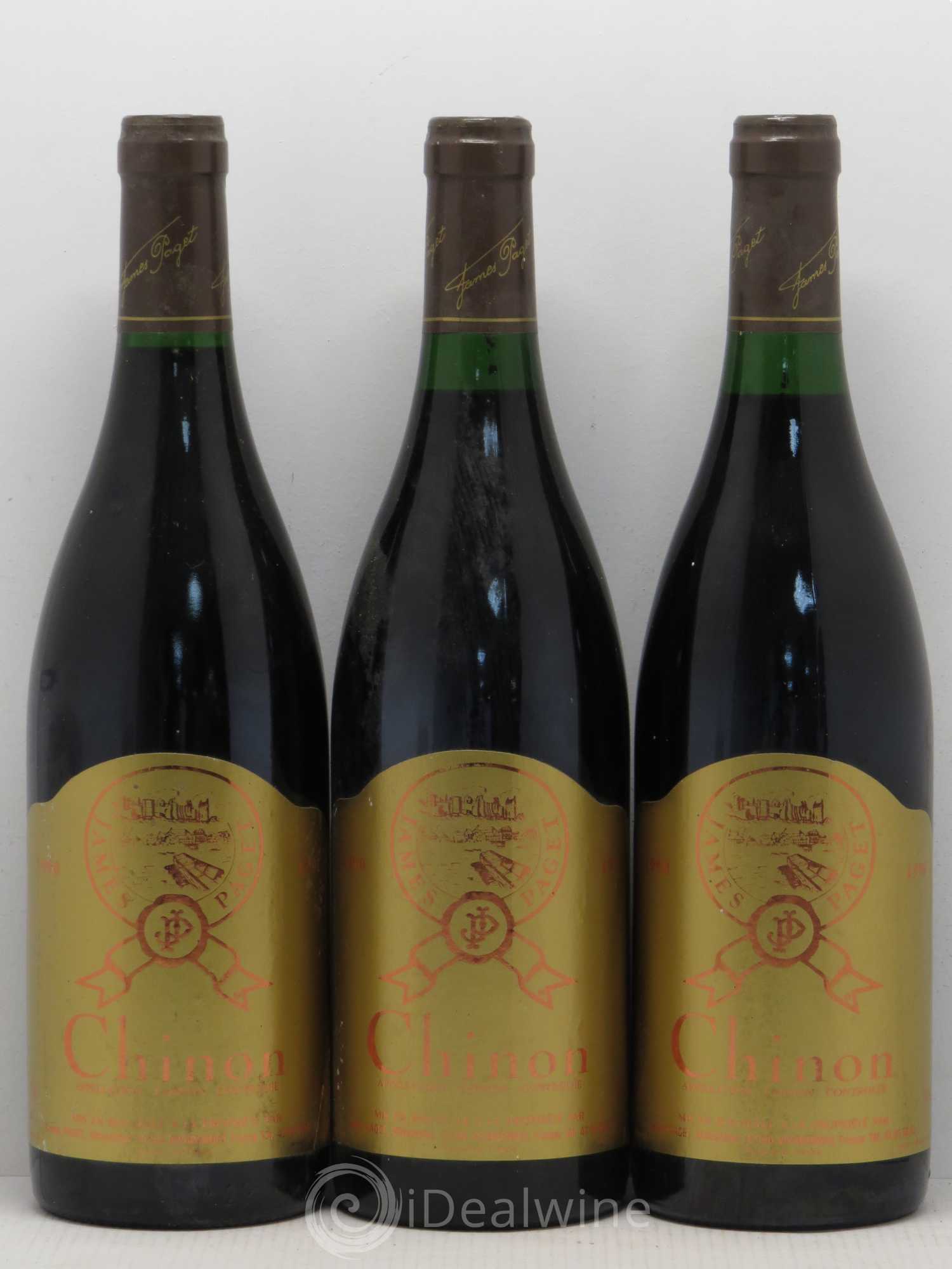 Chinon James Paget 1990 - Posten von 3 Flaschen - 0
