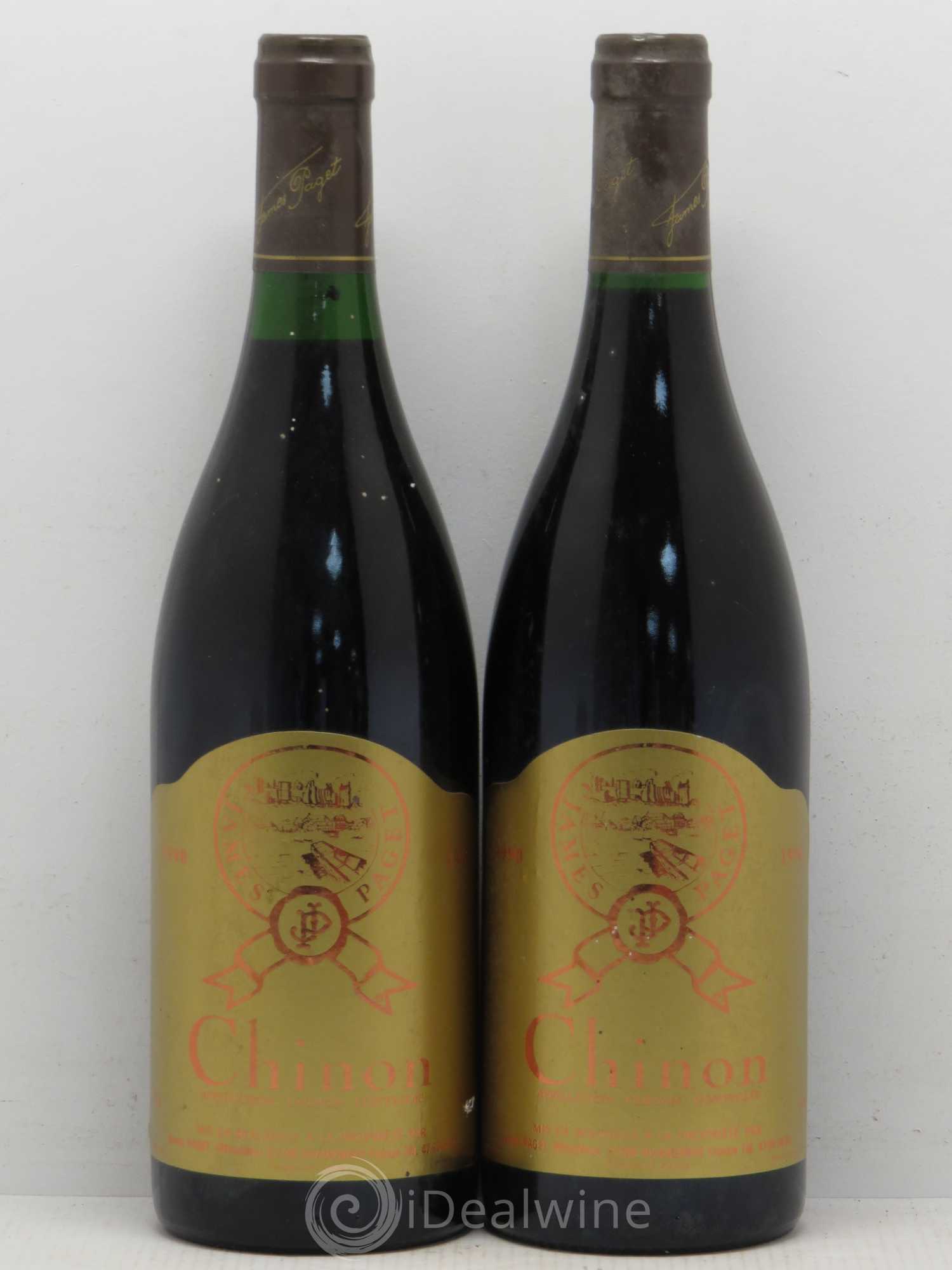 Chinon James Paget 1990 - Lot de 2 bouteilles - 0