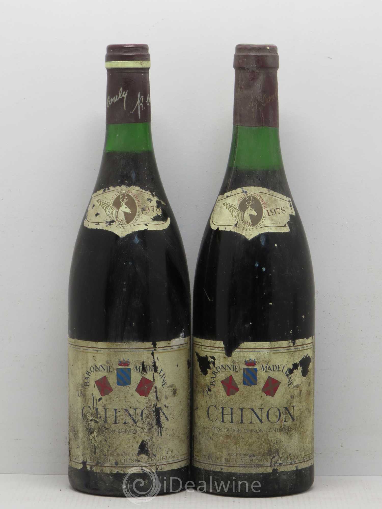 Chinon Baronnie Madeleine Couly (sans prix de réserve) 1978 - Posten von 2 Flaschen - 0
