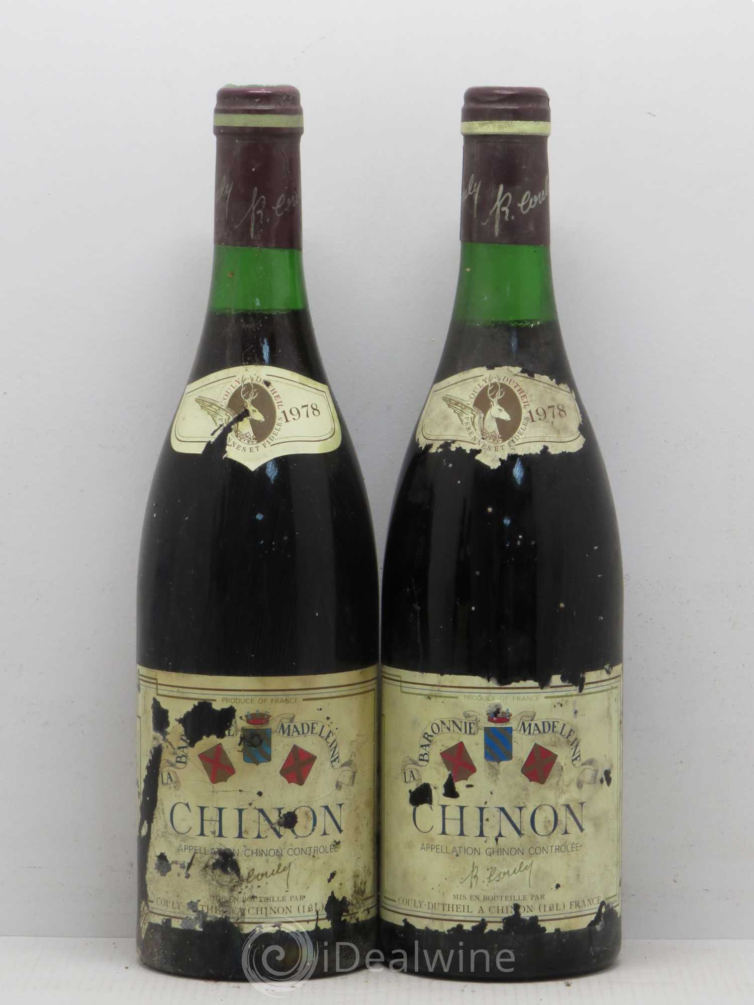 Chinon Baronnie Madeleine Couly (sans prix de réserve) 1978 - Posten von 2 Flaschen - 0