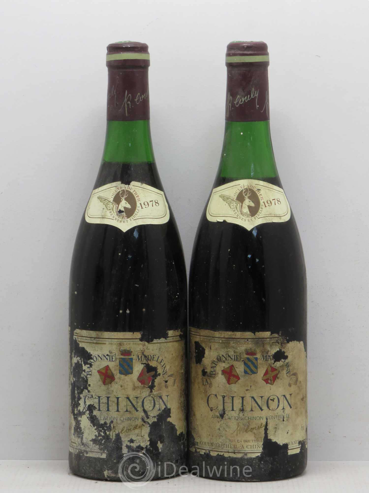 Chinon Baronnie Madeleine Couly (sans prix de réserve) 1978 - Posten von 2 Flaschen - 0