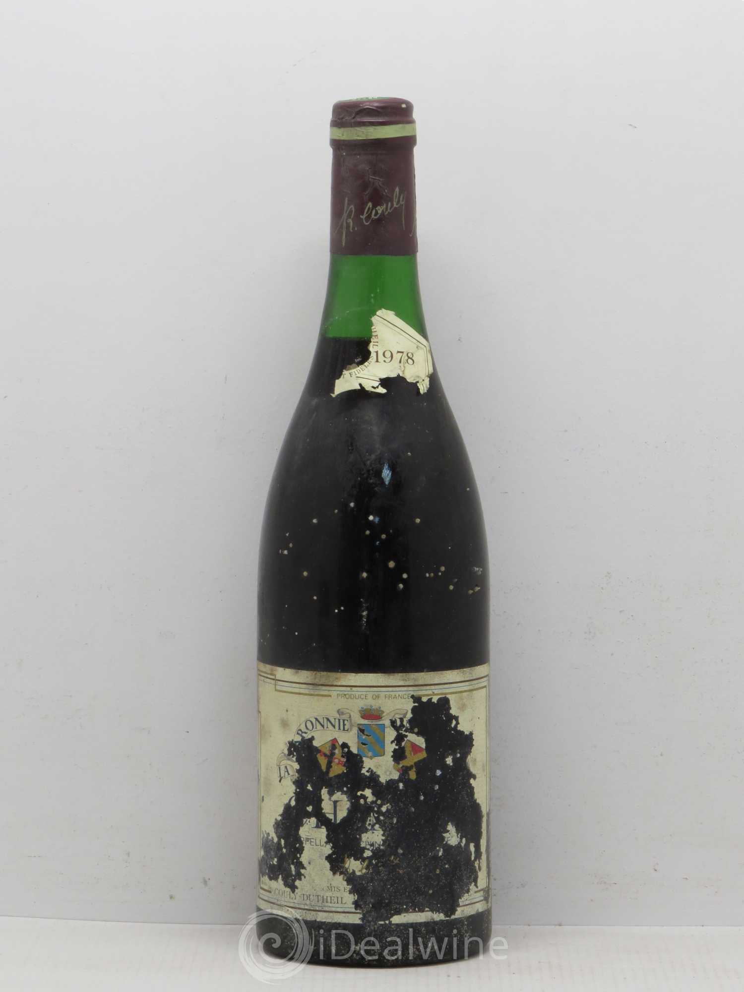 Chinon Baronnie Madeleine Couly (sans prix de réserve) 1978 - Posten von 1 Flasche - 0