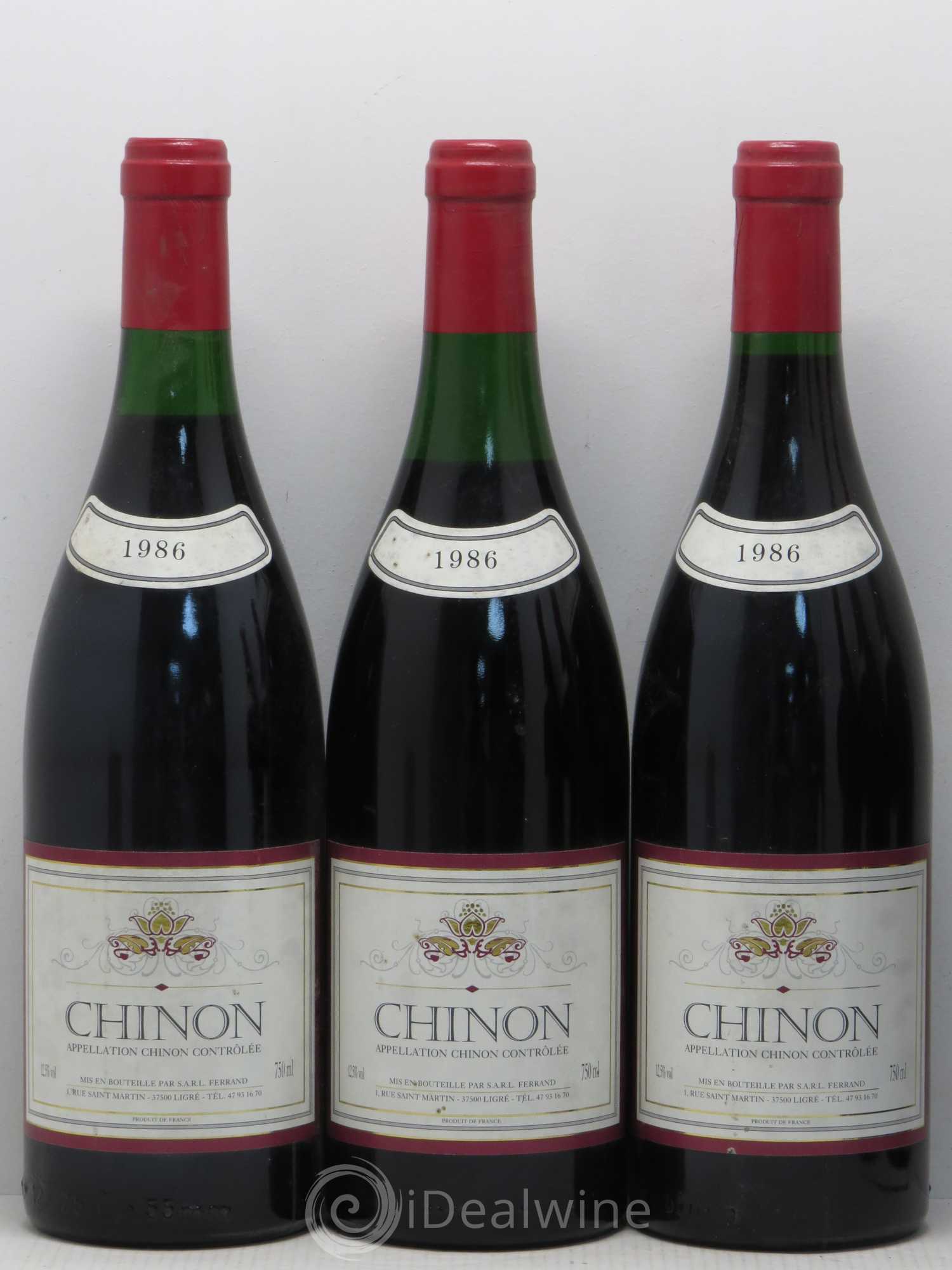 Chinon Château de Ligré 1986 - Posten von 6 Flaschen - 1