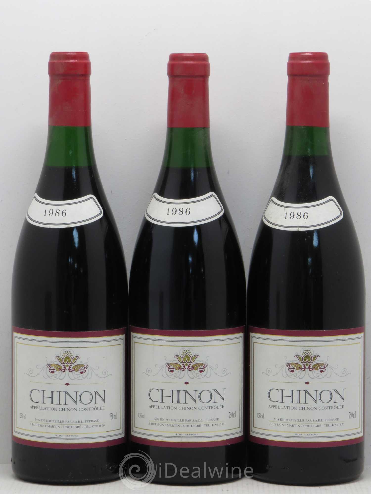 Chinon Château de Ligré 1986 - Posten von 6 Flaschen - 2