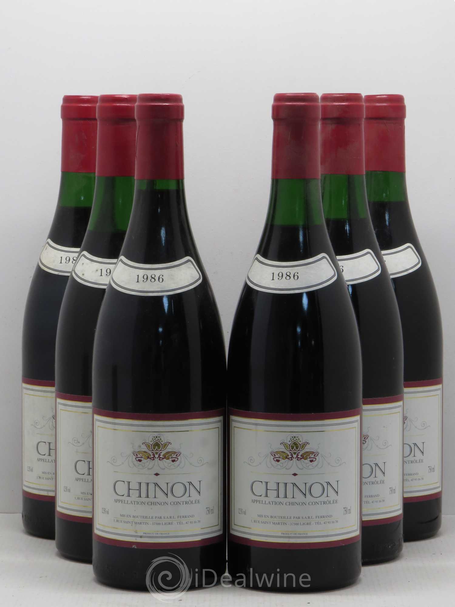 Chinon Château de Ligré 1986 - Posten von 6 Flaschen - 0