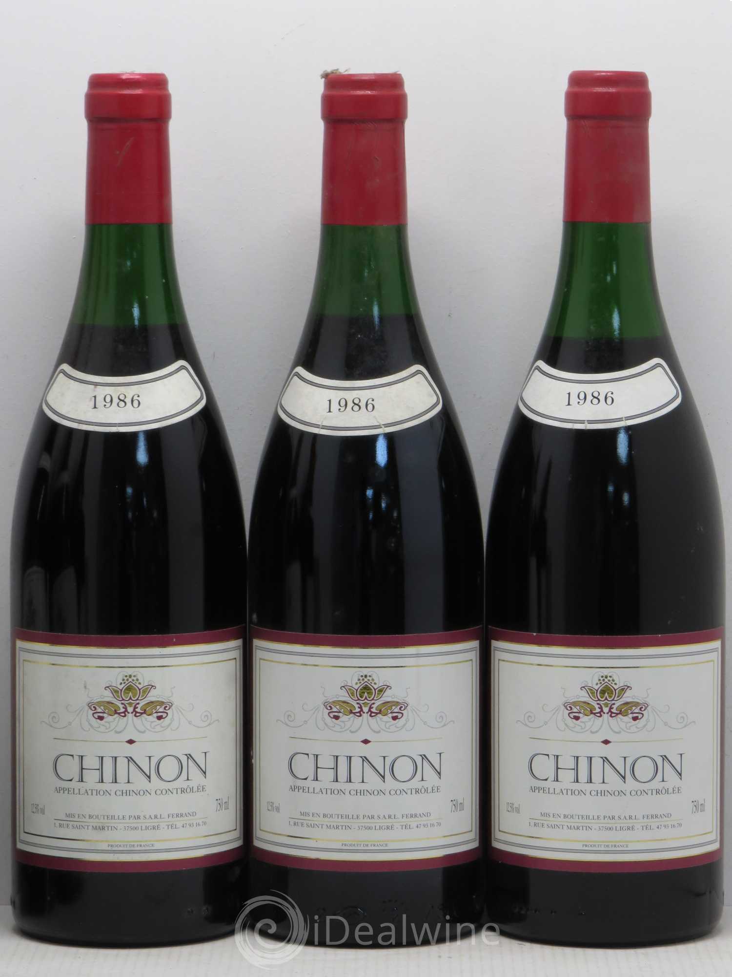 Chinon Château de Ligré 1986 - Posten von 6 Flaschen - 1