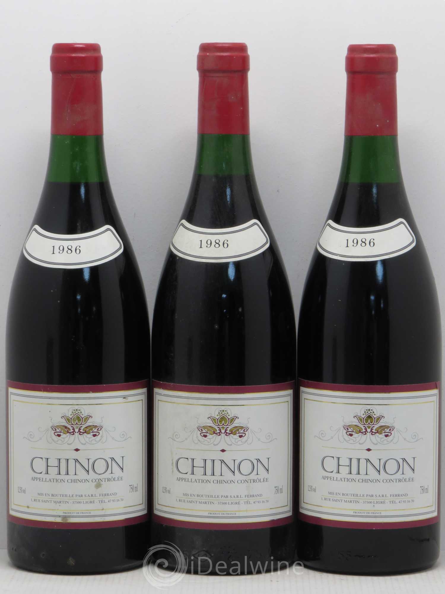 Chinon Château de Ligré 1986 - Posten von 6 Flaschen - 2