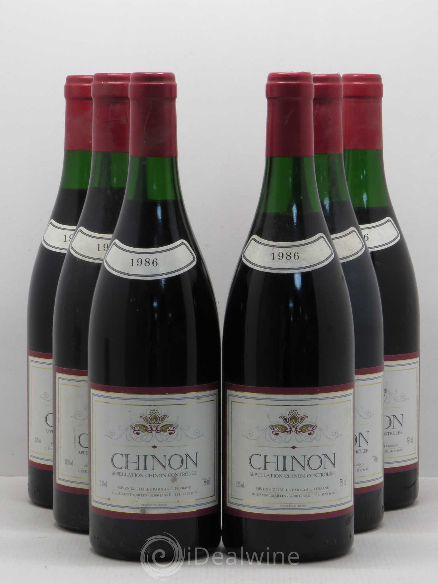 Chinon Château de Ligré 1986 - Posten von 6 Flaschen - 0