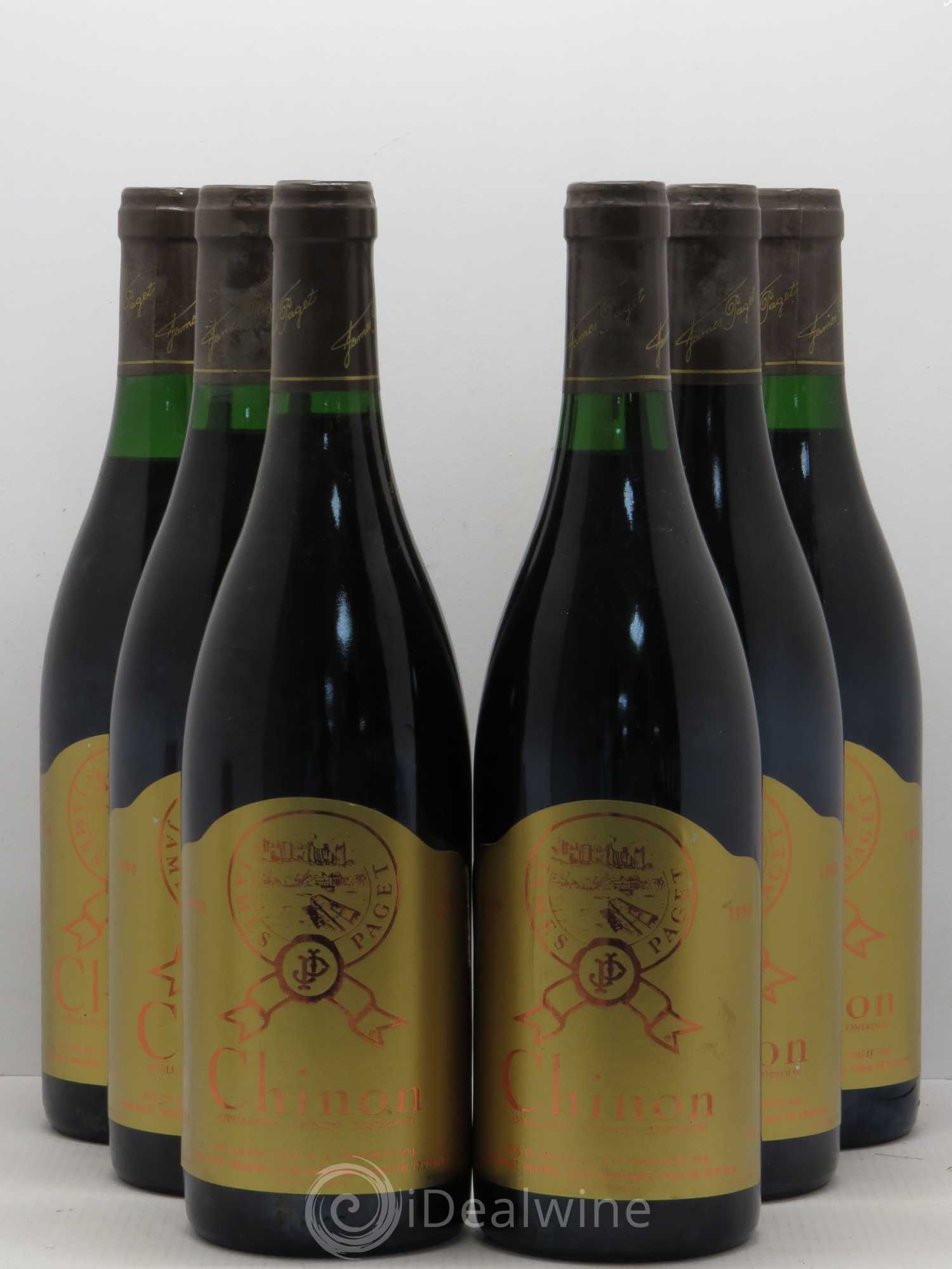 Chinon James Paget 1990 - Lot de 6 bouteilles - 0