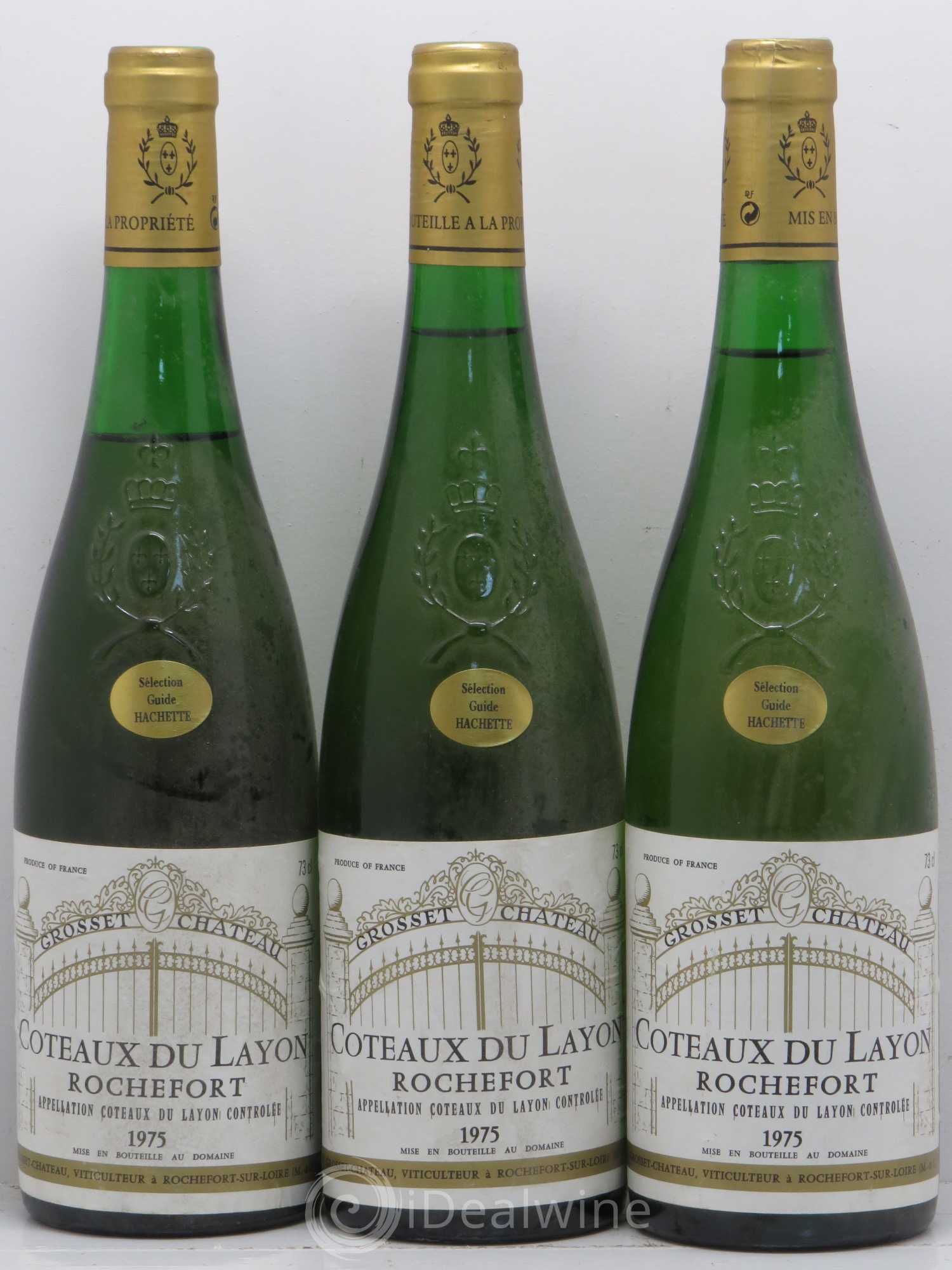 Coteaux du Layon Rochefort Château Grosset 1975 - Lotto di 3 bottiglie - 0