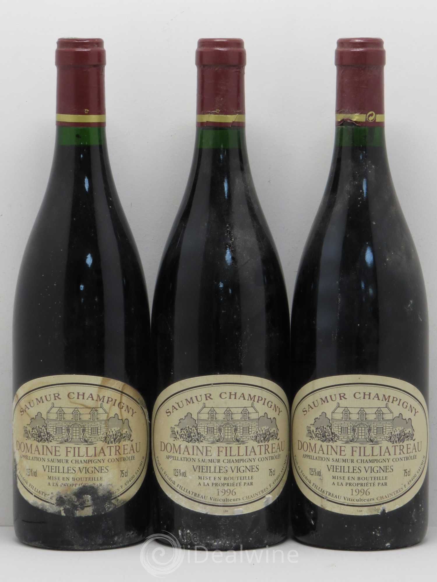 Saumur-Champigny Vieilles vignes - Domaine Filliatreau 1996 - Posten von 3 Flaschen - 0