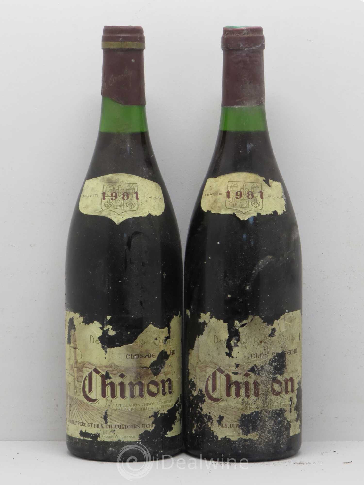 Chinon Clos de l'Echo - Couly 1981 - Posten von 2 Flaschen - 0