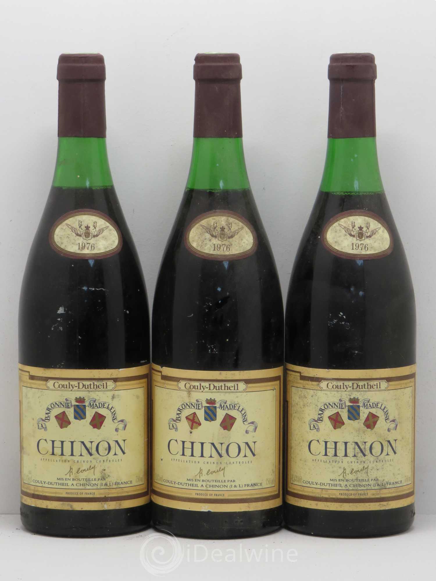 Chinon Baronnie Madeleine - Couly 1976 - Posten von 3 Flaschen - 0