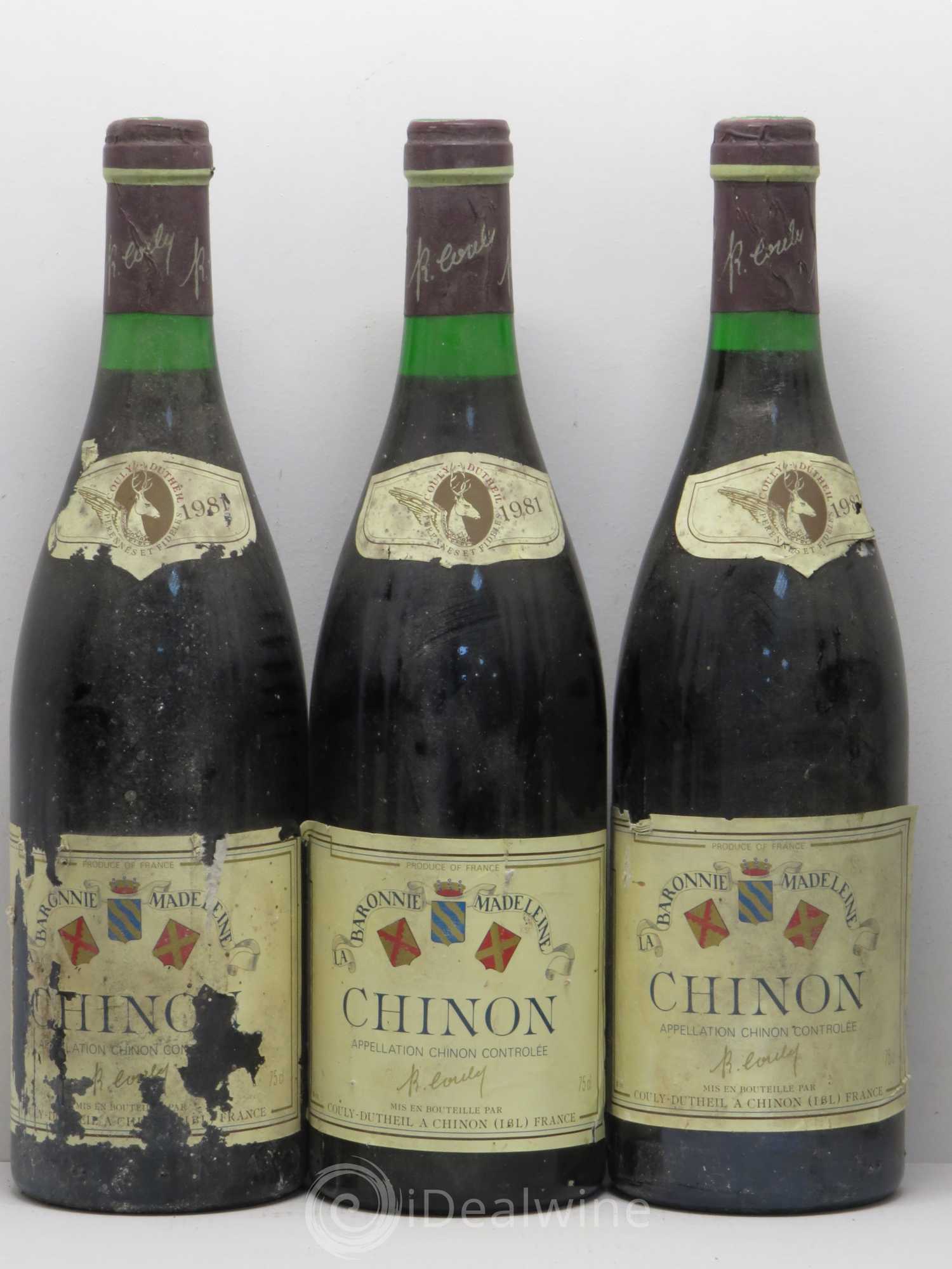 Chinon Baronnie Madeleine - Couly (sans prix de réserve) 1981 - Posten von 12 Flaschen - 1