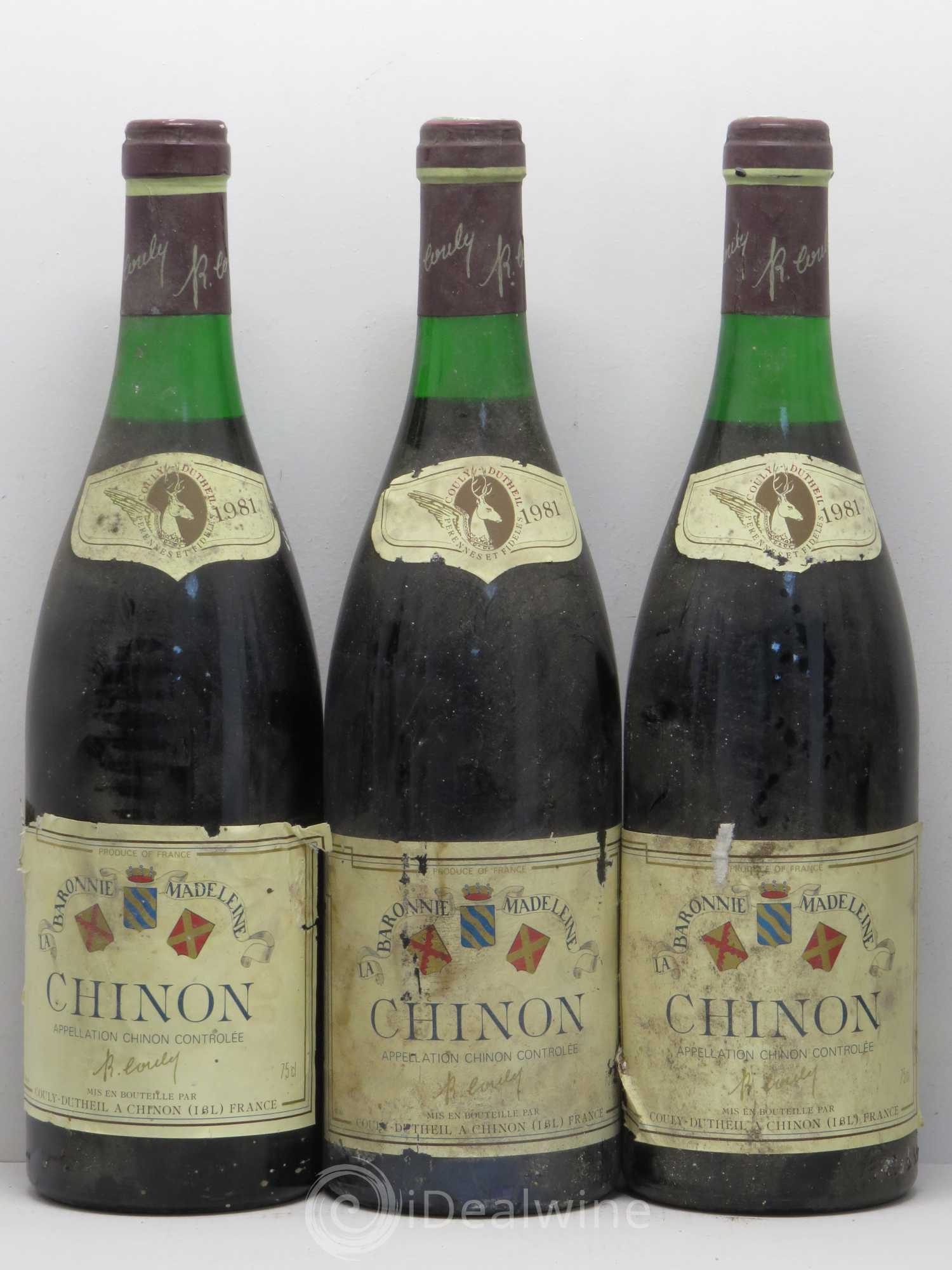 Chinon Baronnie Madeleine - Couly (sans prix de réserve) 1981 - Posten von 12 Flaschen - 2