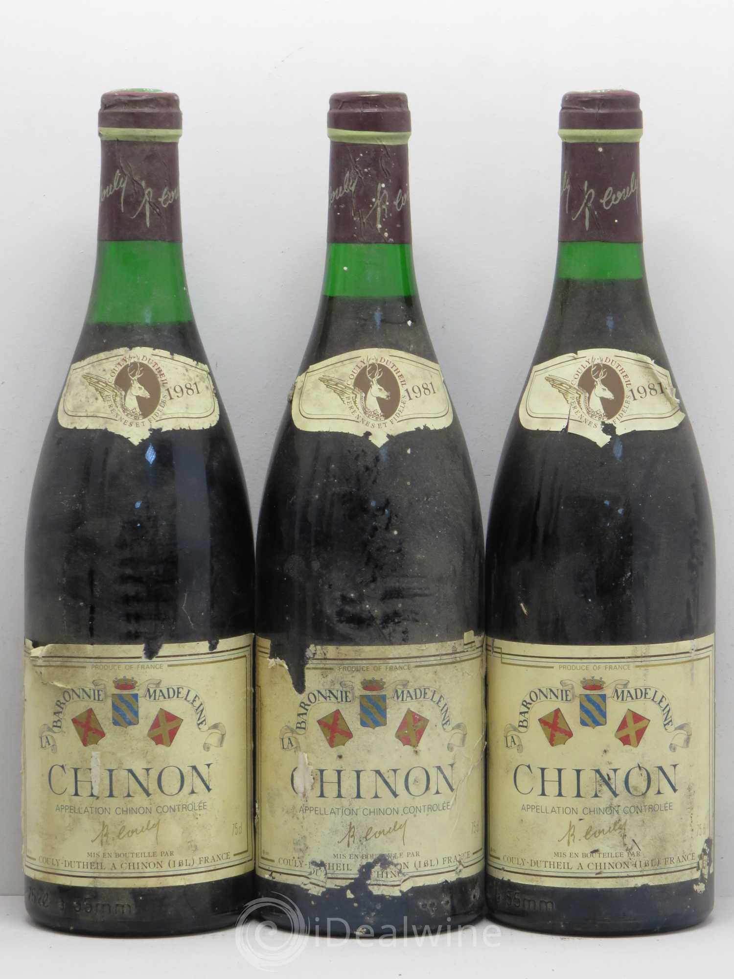 Chinon Baronnie Madeleine - Couly (sans prix de réserve) 1981 - Posten von 12 Flaschen - 3