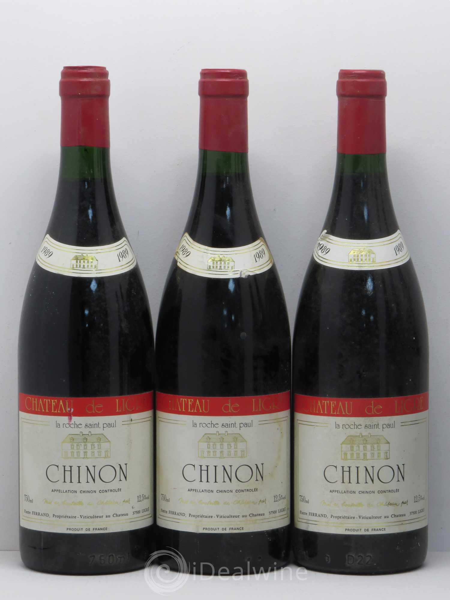 Chinon Château de Ligré - Ferrand 1989 - Posten von 6 Flaschen - 1