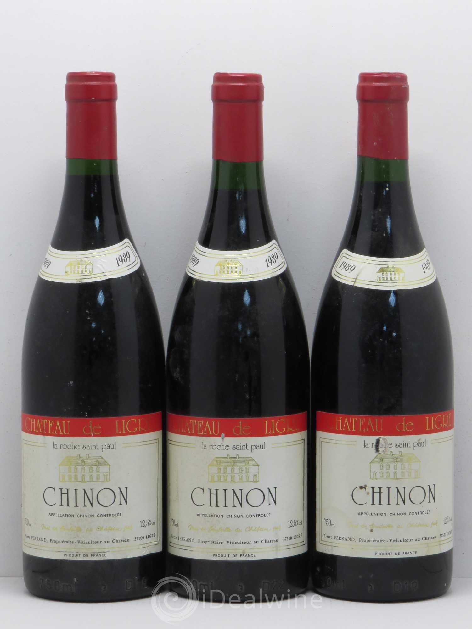 Chinon Château de Ligré - Ferrand 1989 - Posten von 6 Flaschen - 2