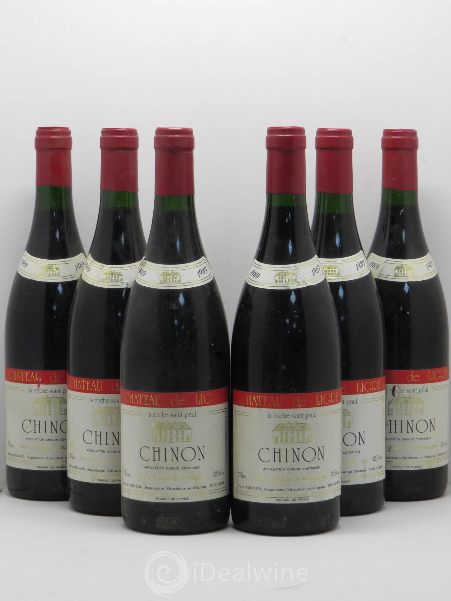 Chinon Château de Ligré - Ferrand 1989 - Posten von 6 Flaschen - 0