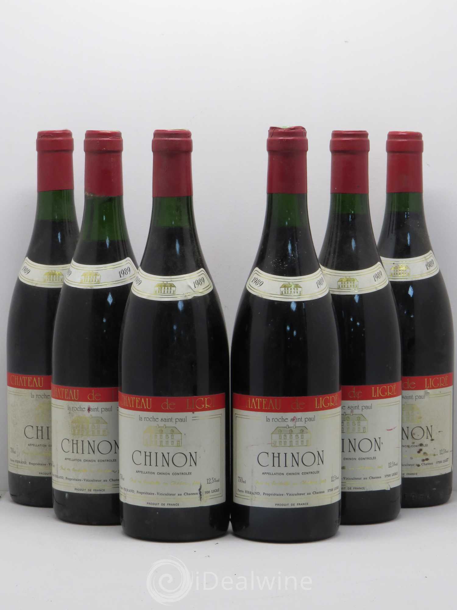 Chinon Château de Ligré - Ferrand 1989 - Posten von 6 Flaschen - 0