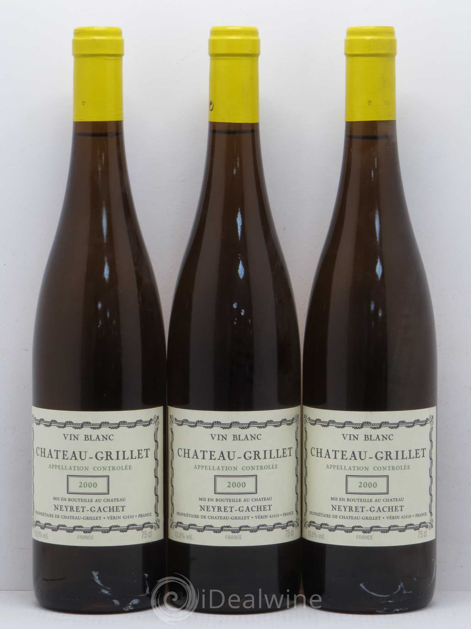 Château Grillet Château-Grillet 2000 - Lot de 3 bouteilles - 0