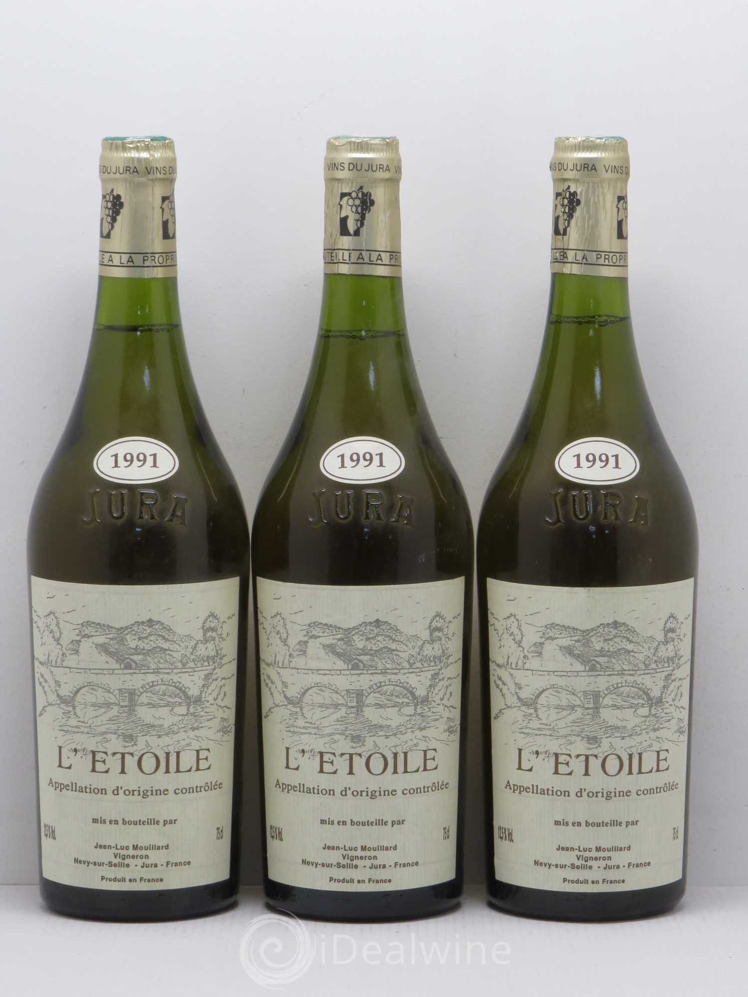 Arbois Vin Jaune L'Etoile J. C. Mouillard 1991 - Posten von 3 Flaschen - 0