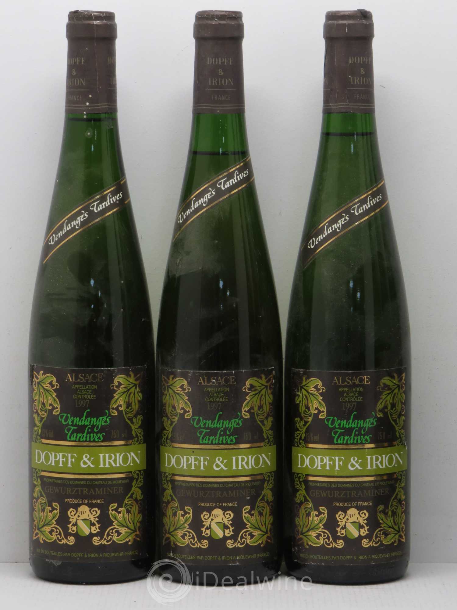 Gewurztraminer Vendanges Tardives Dopff Irion 1997 - Posten von 6 Flaschen - 1