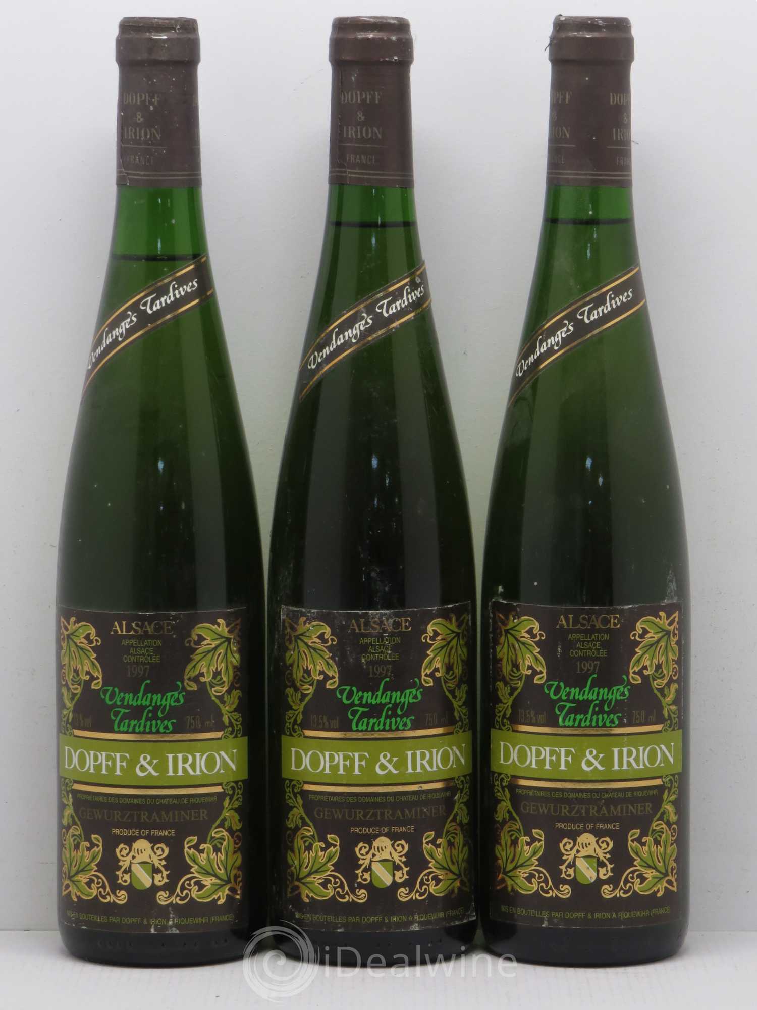 Gewurztraminer Vendanges Tardives Dopff Irion 1997 - Posten von 3 Flaschen - 0