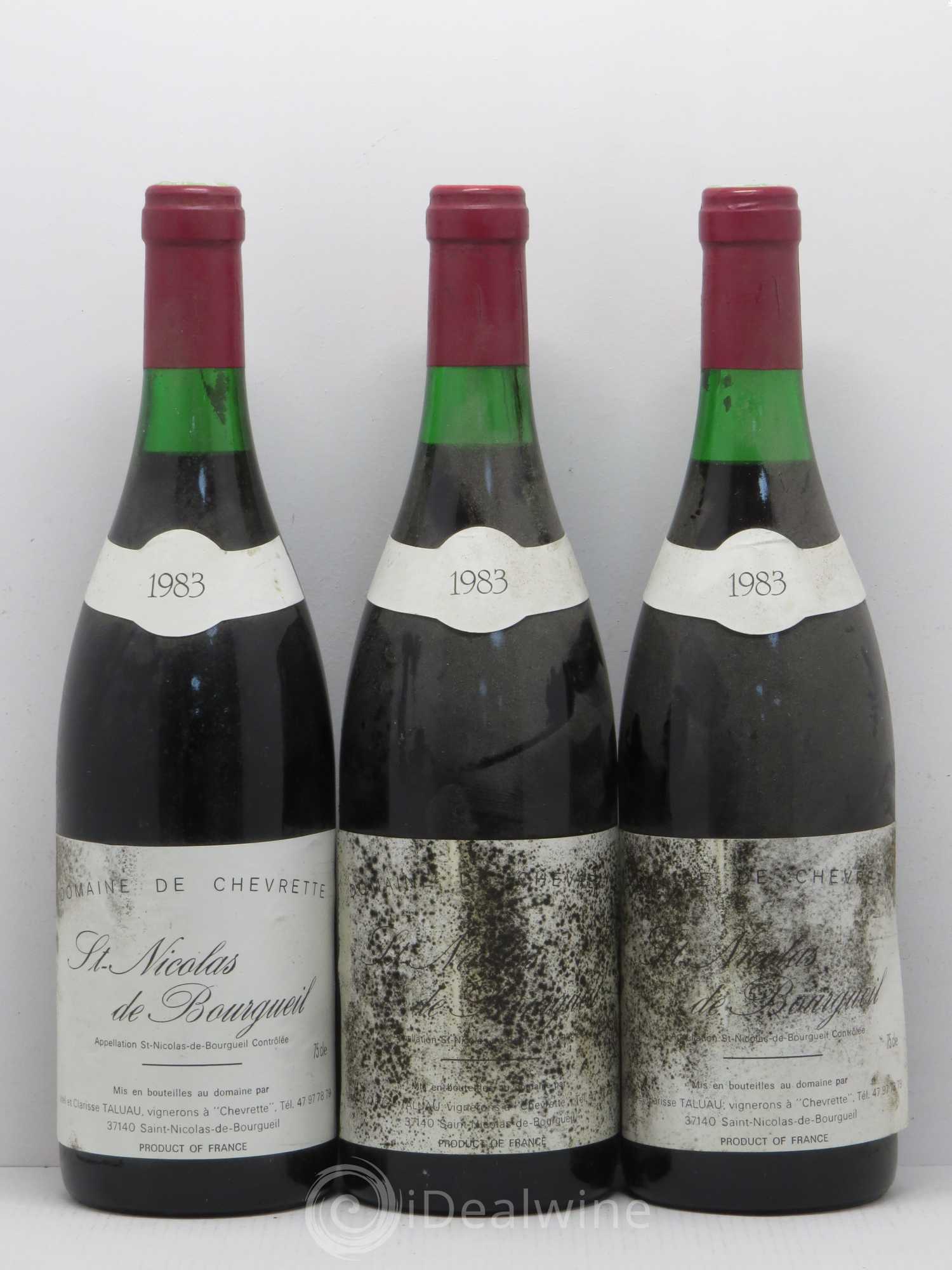 Saint-Nicolas de Bourgueil J. Taluau (sans prix de réserve) 1983 - Posten von 3 Flaschen - 0
