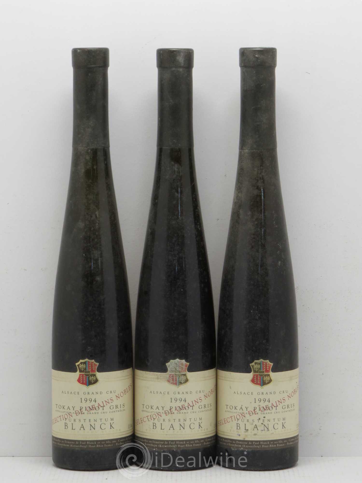 Pinot Gris Sélection grains nobles Furstentun 1994 - Posten von 3 Demi-Flaschen - 0