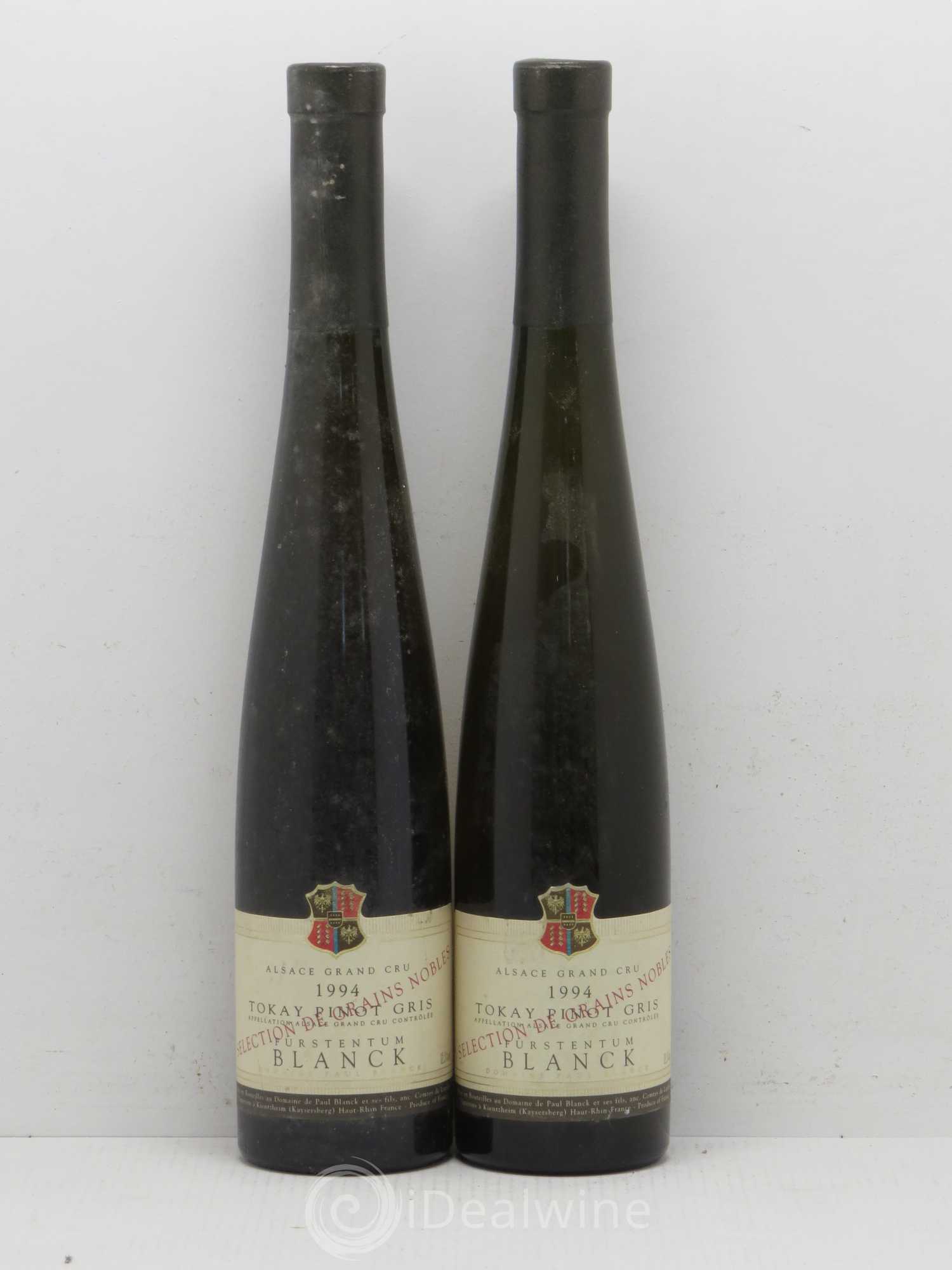 Pinot Gris Sélection grains nobles Furstentum Blanck (sans prix de réserve) 1994 - Posten von 2 Demi-Flaschen - 0