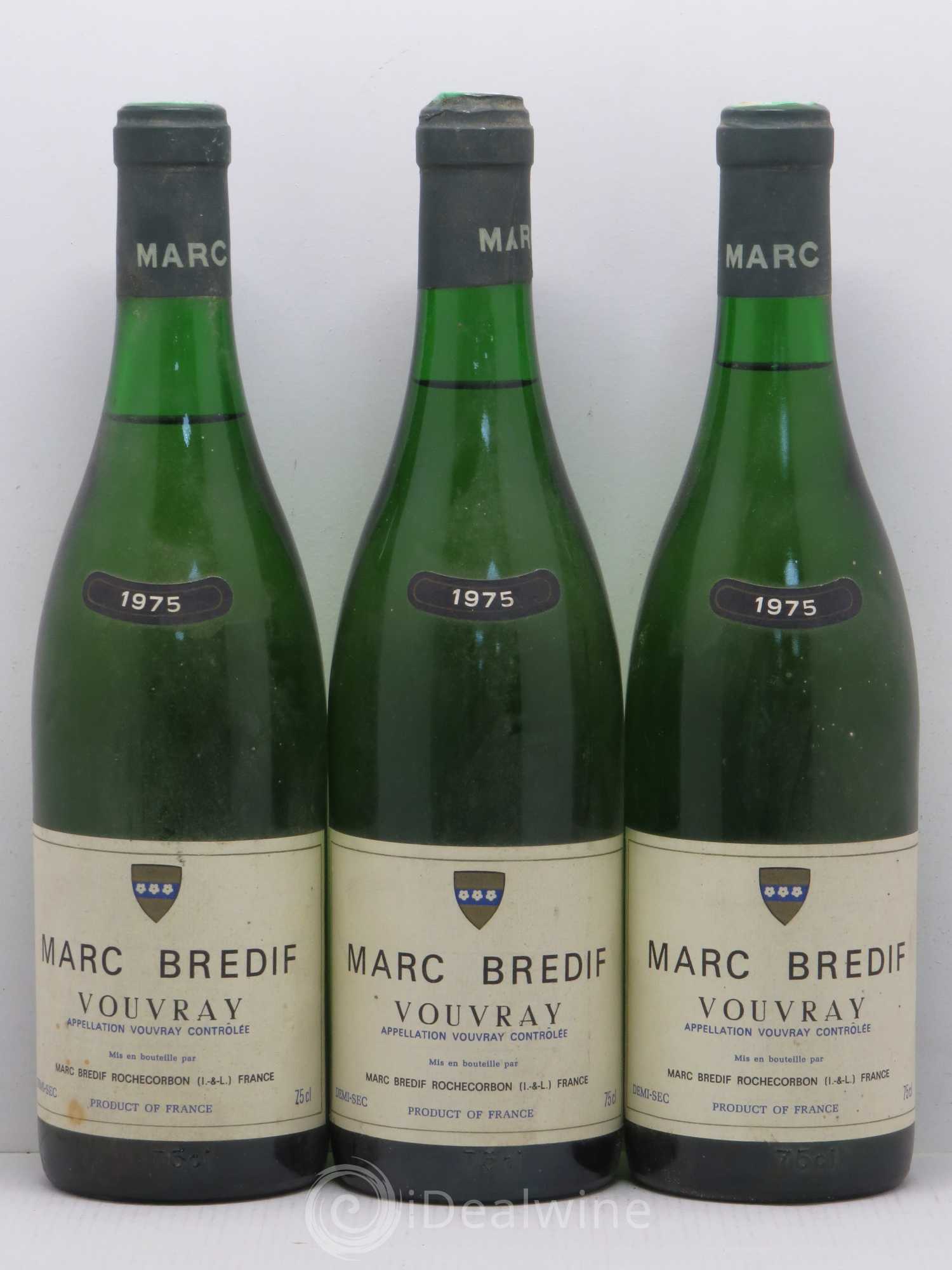 Vouvray Méthode Traditionnelle Marc Brédif 1975 - Posten von 3 Flaschen - 0