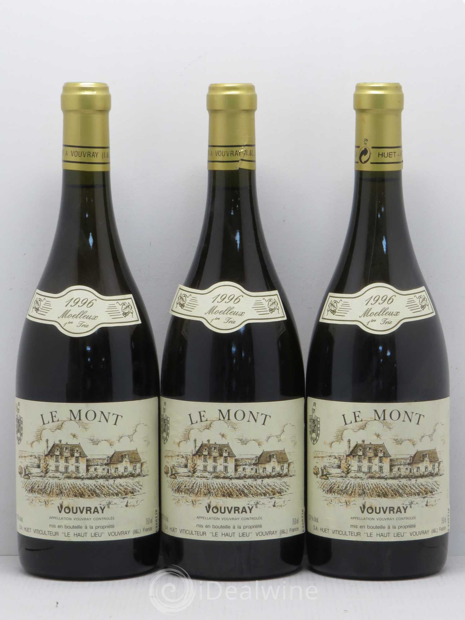 Vouvray Le Mont Moelleux 1ère Trie Domaine Huet 1996 - Lotto di 3 bottiglie - 0