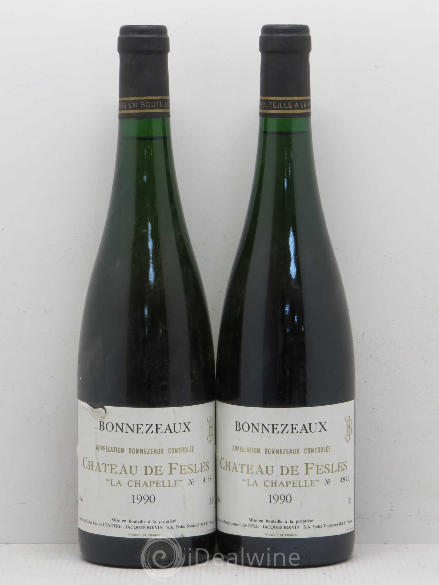 Bonnezeaux Château de Fesles La Chapelle 1990 - Lotto di 2 bottiglie - 0