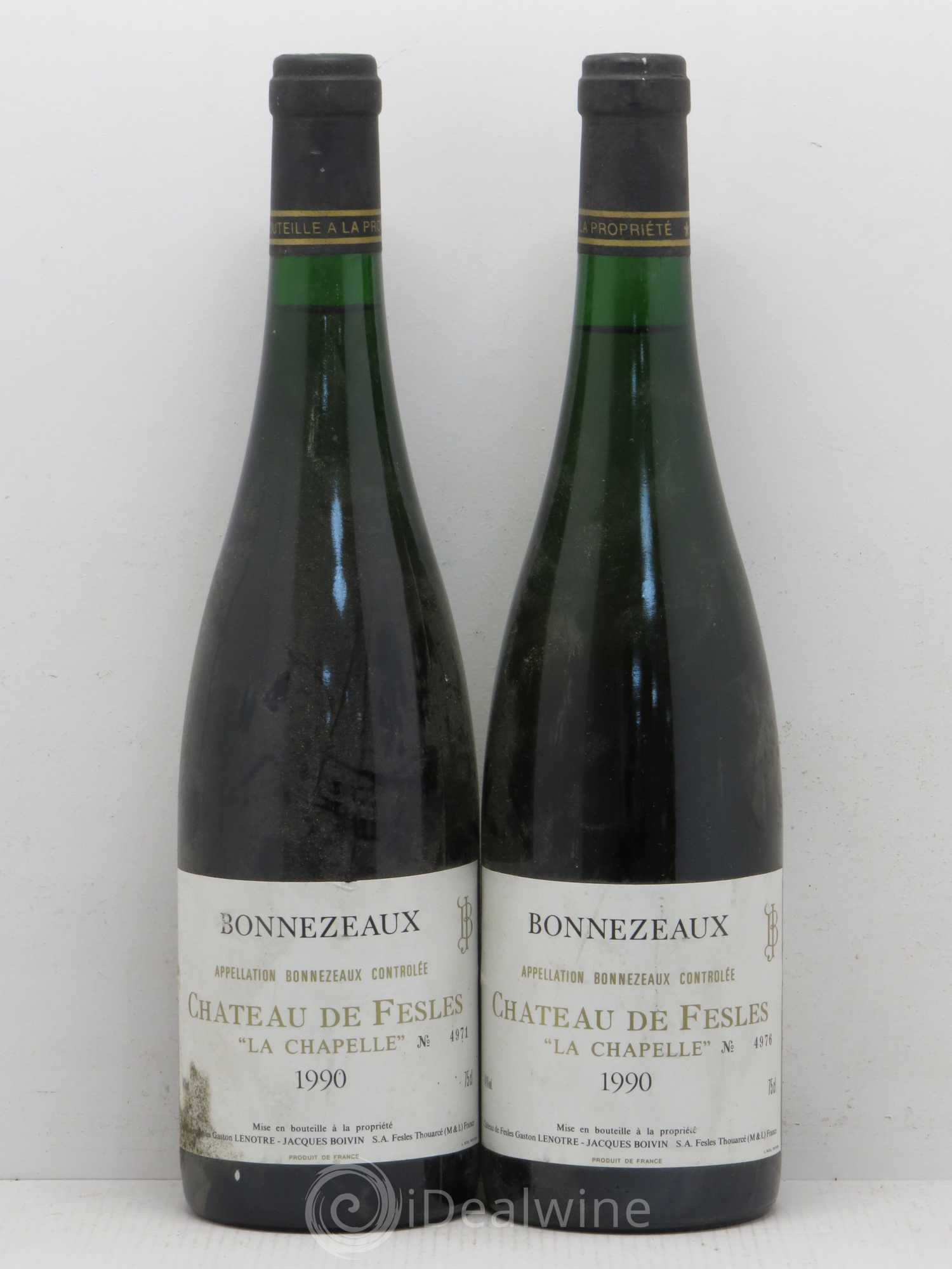 Bonnezeaux Château de Fesles 1990 - Lotto di 2 bottiglie - 0