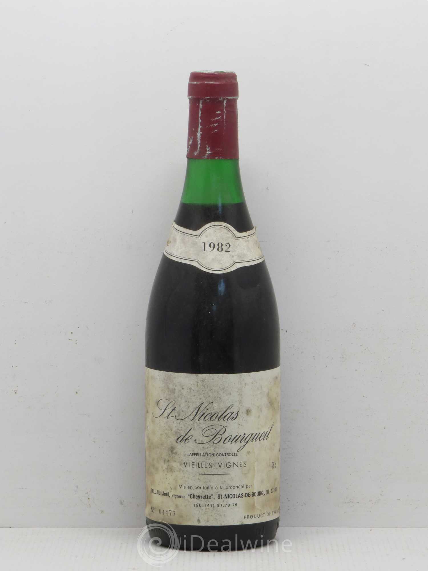 Saint-Nicolas de Bourgueil Vieilles Vignes J. Taluau 1982 - Posten von 1 Flasche - 0