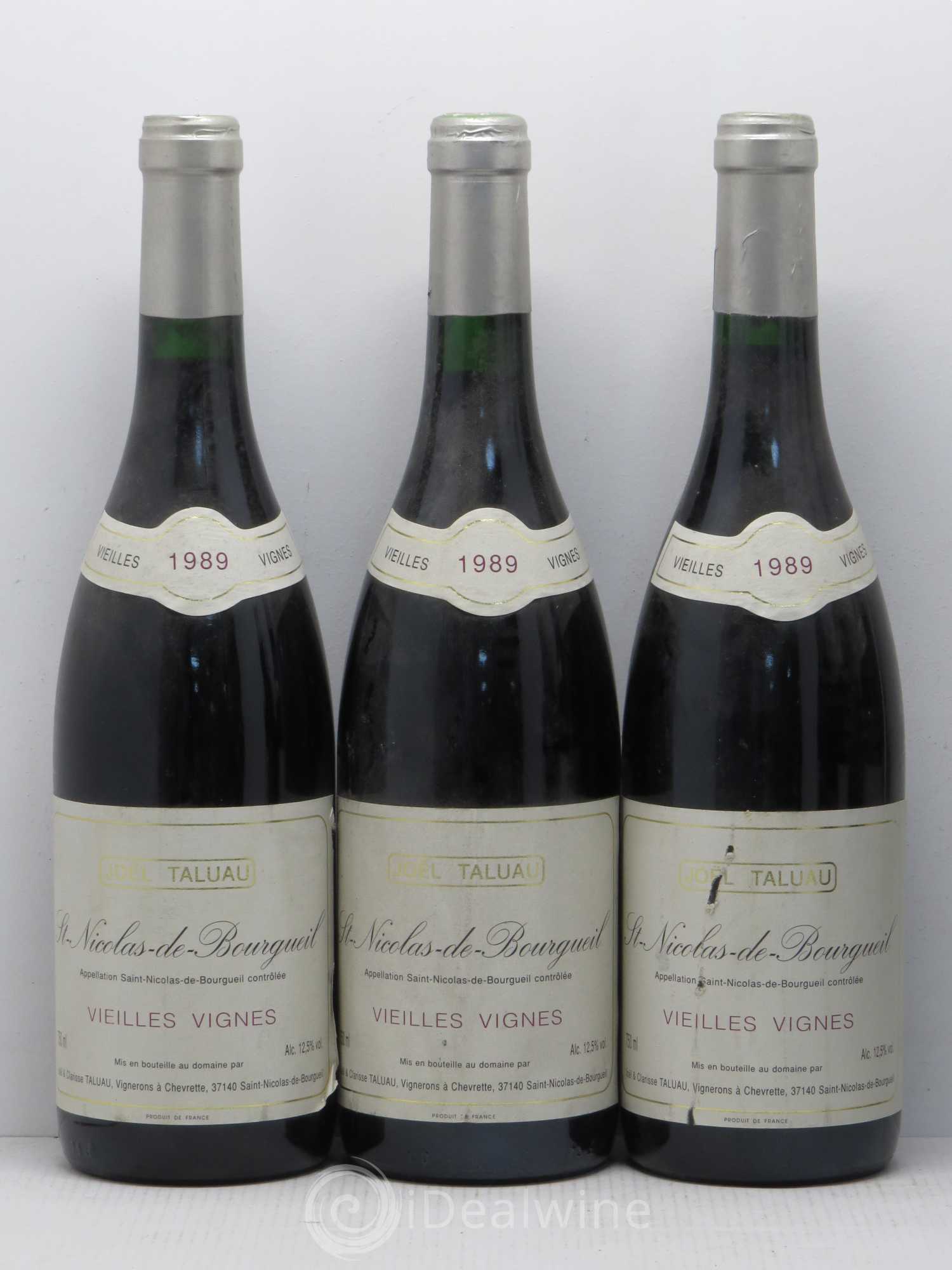 Saint-Nicolas de Bourgueil Vieilles Vignes J. Taluau 1989 - Lot of 6 bottles - 1