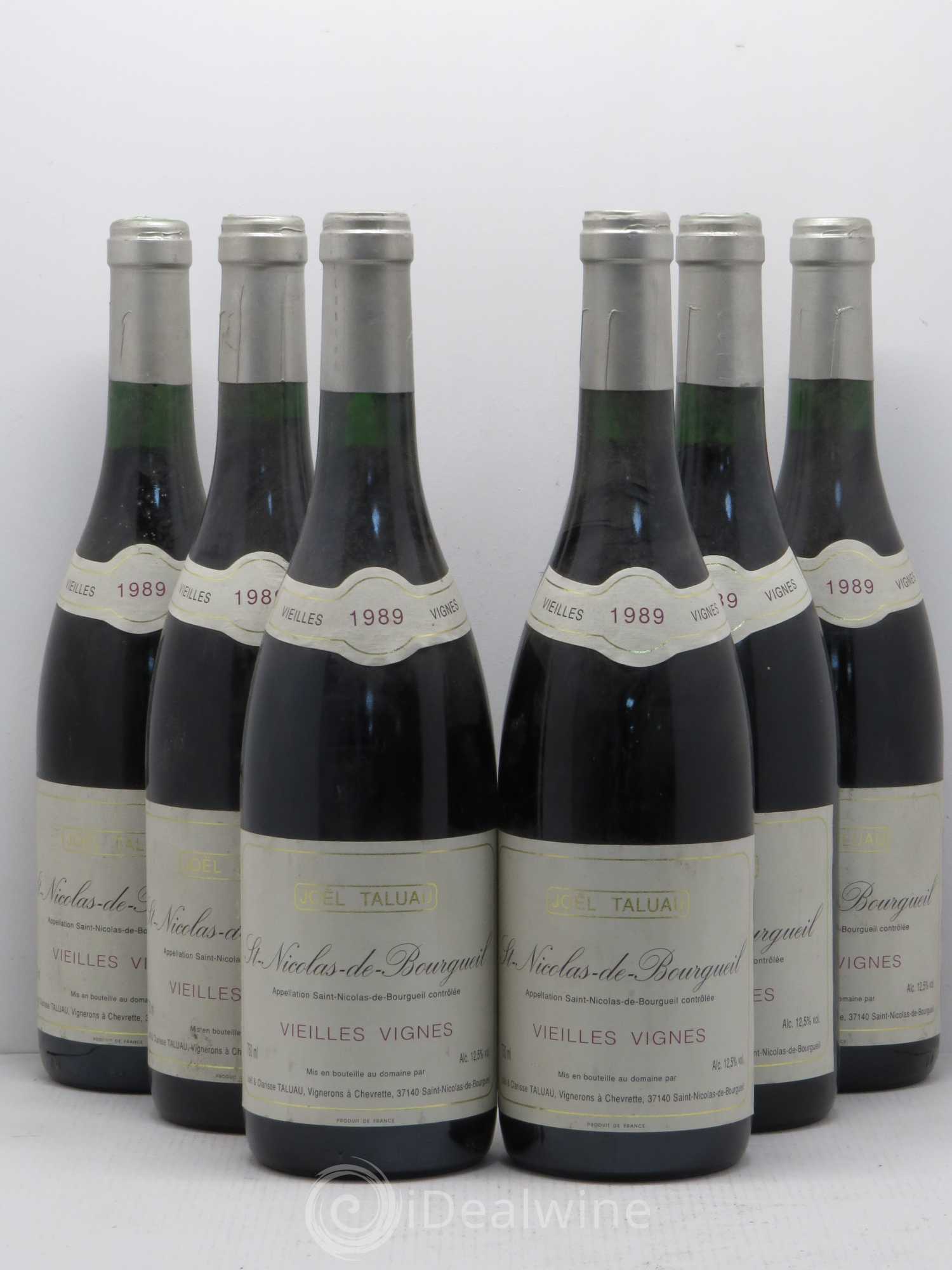 Saint-Nicolas de Bourgueil Vieilles Vignes J. Taluau 1989 - Posten von 6 Flaschen - 0
